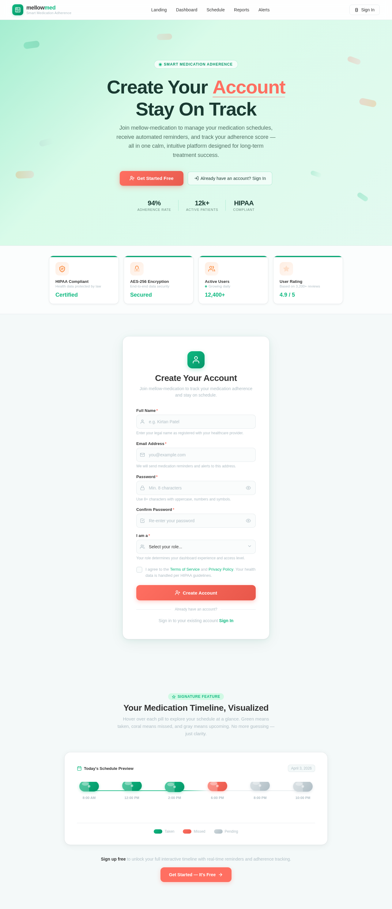 Signup design preview