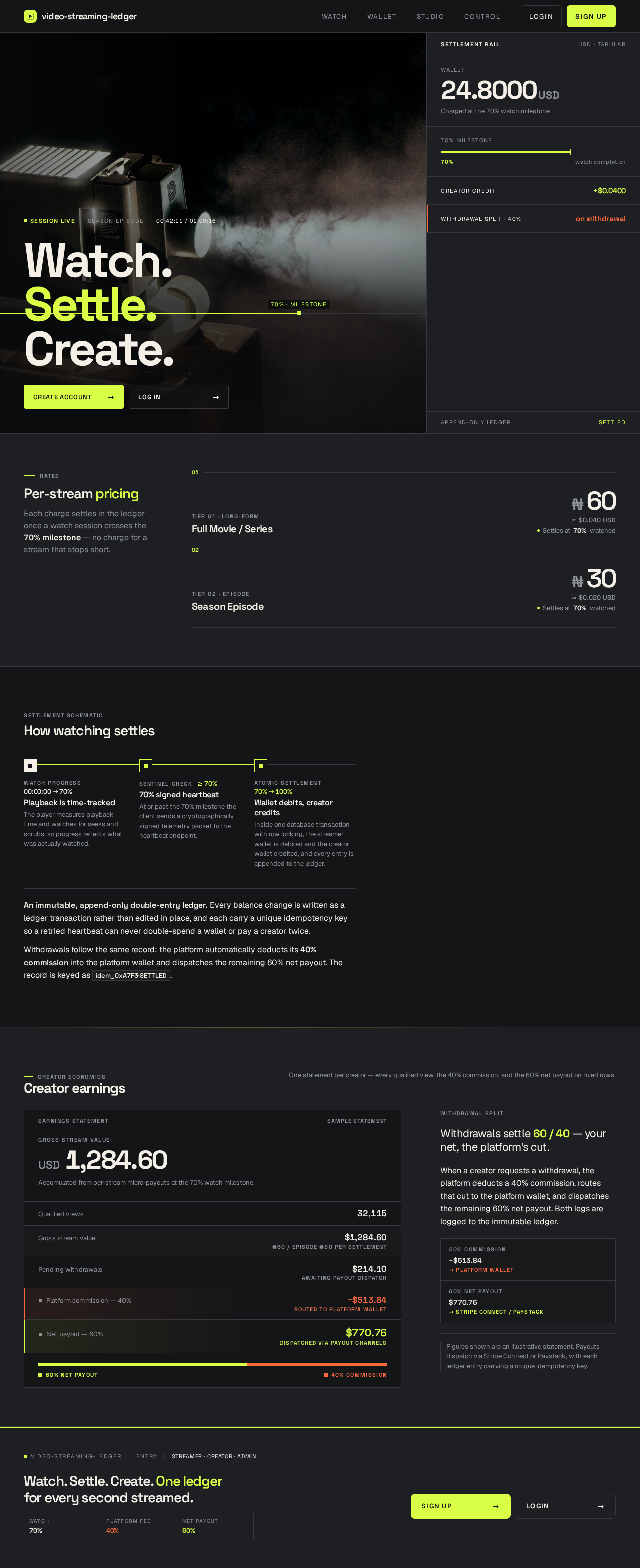 Landing design preview