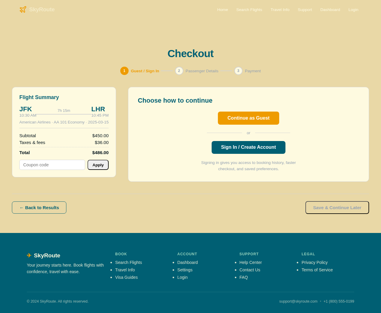Checkout design preview