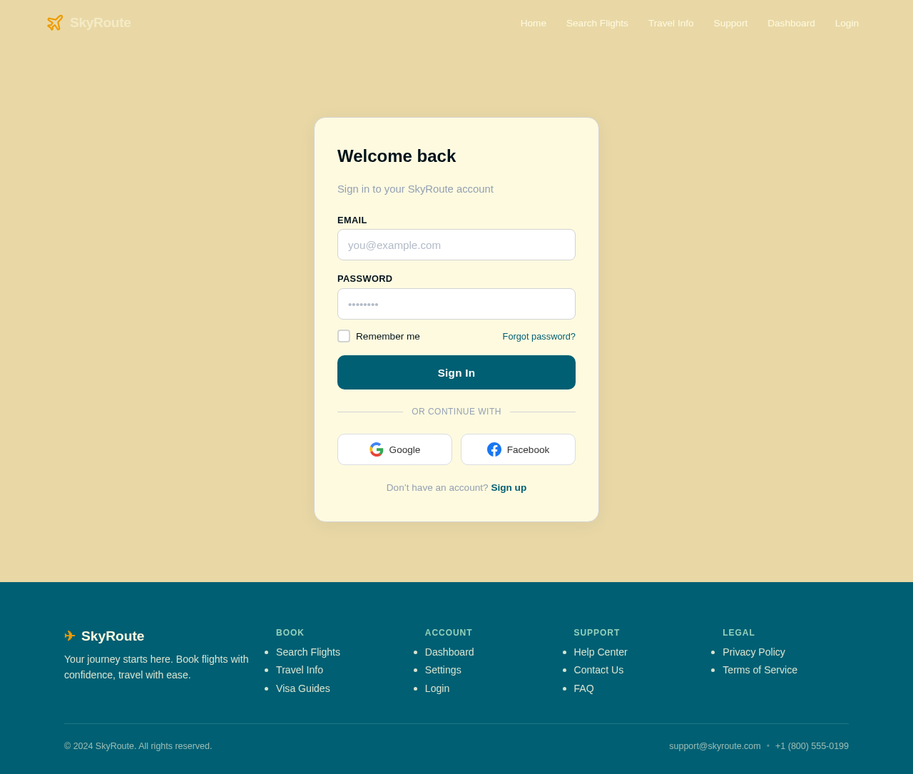 Login design preview