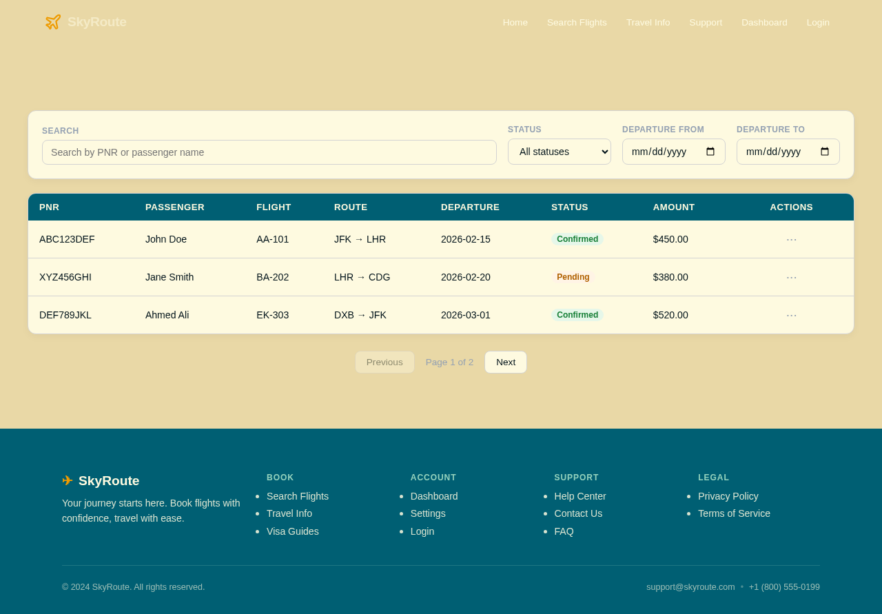 AdminReservations design preview