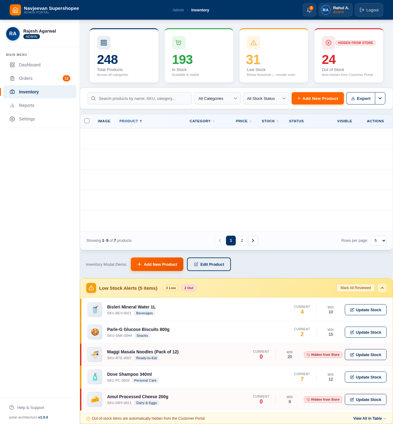 Inventory design preview
