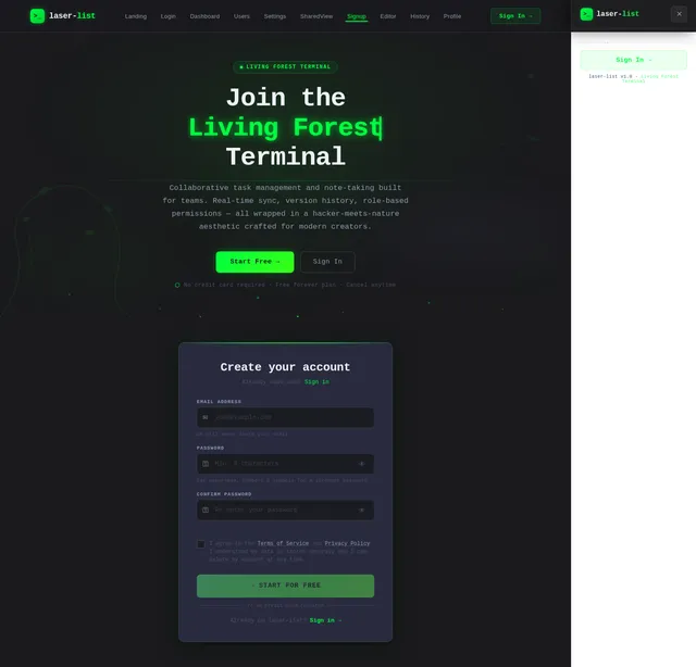 Signup