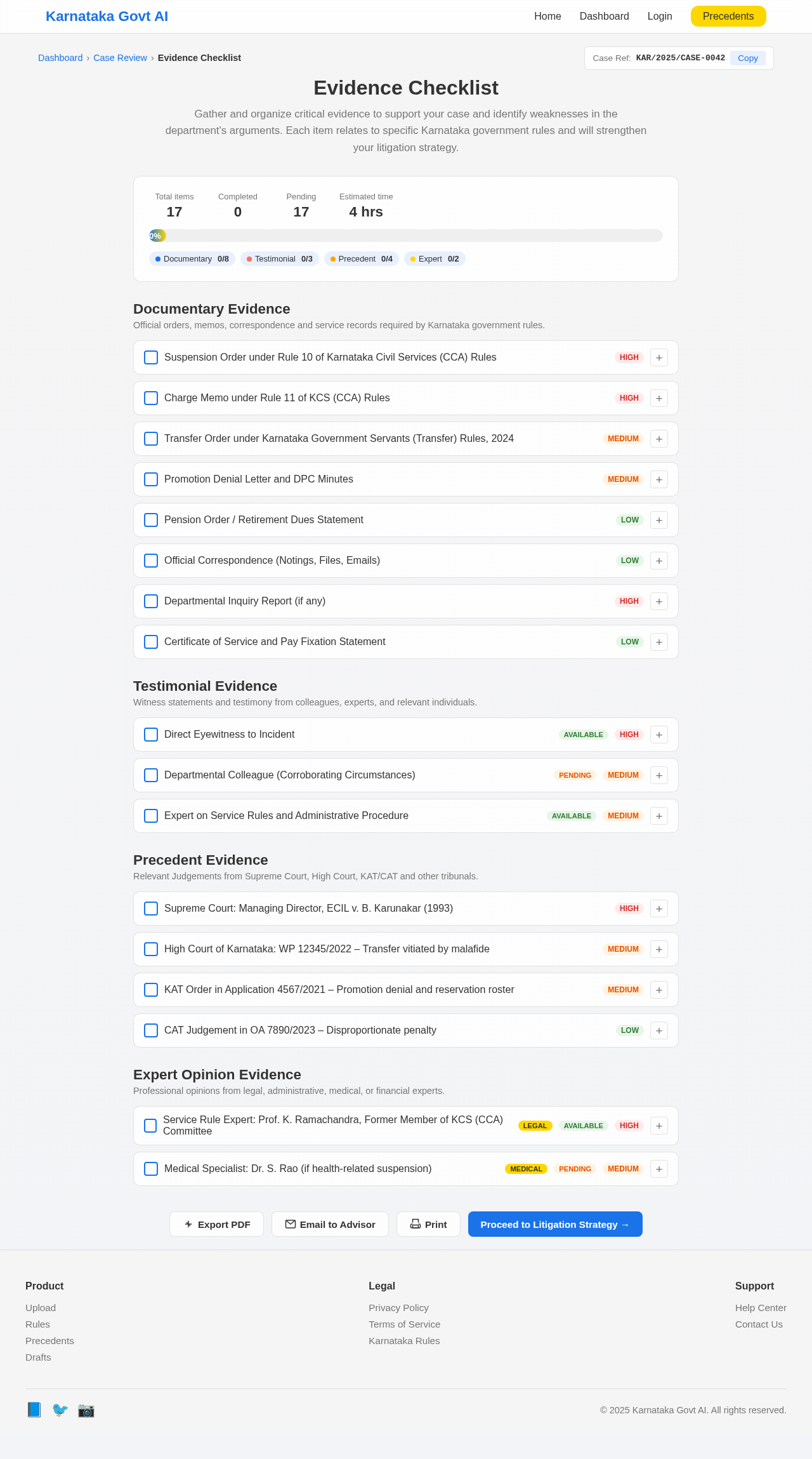 Evidence design preview