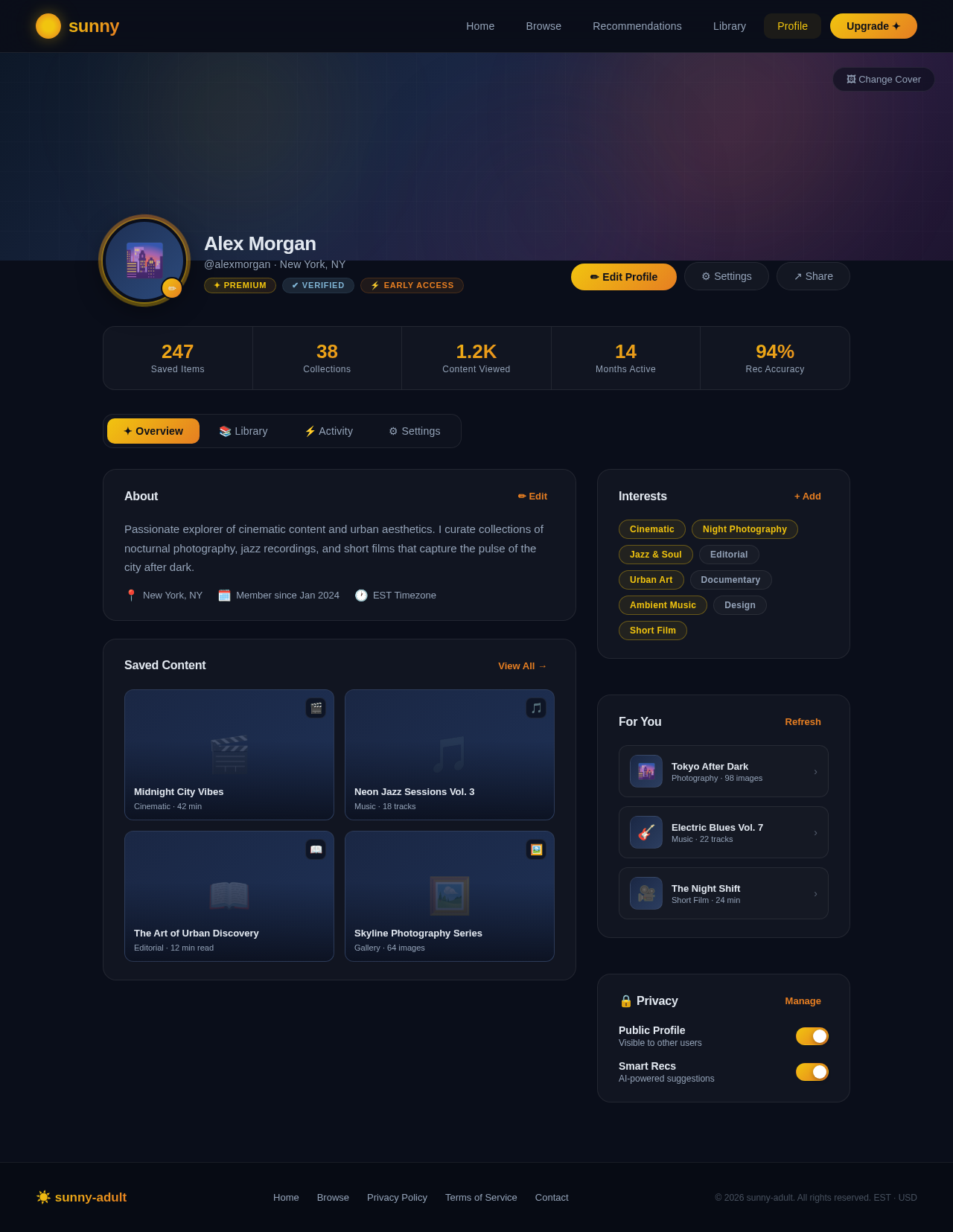 Profile design preview