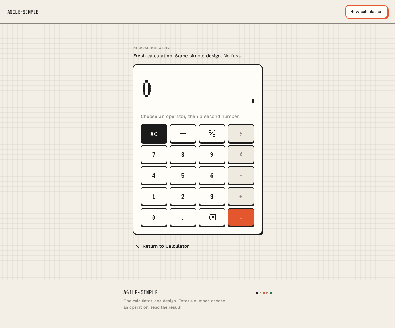 New Calculation design preview