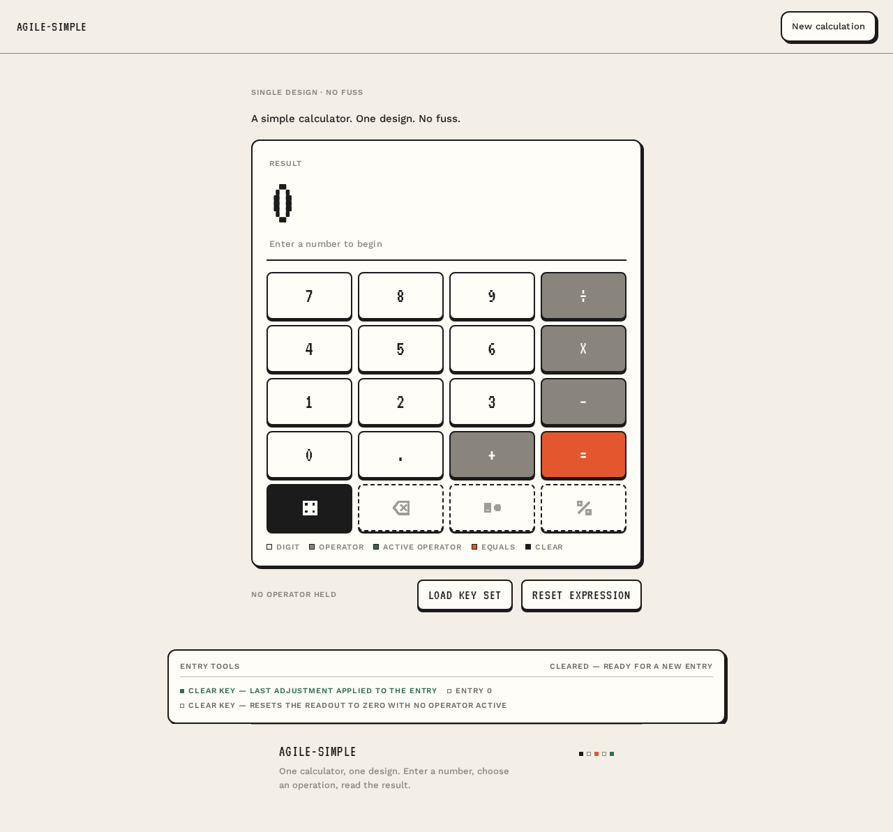 Calculator design preview