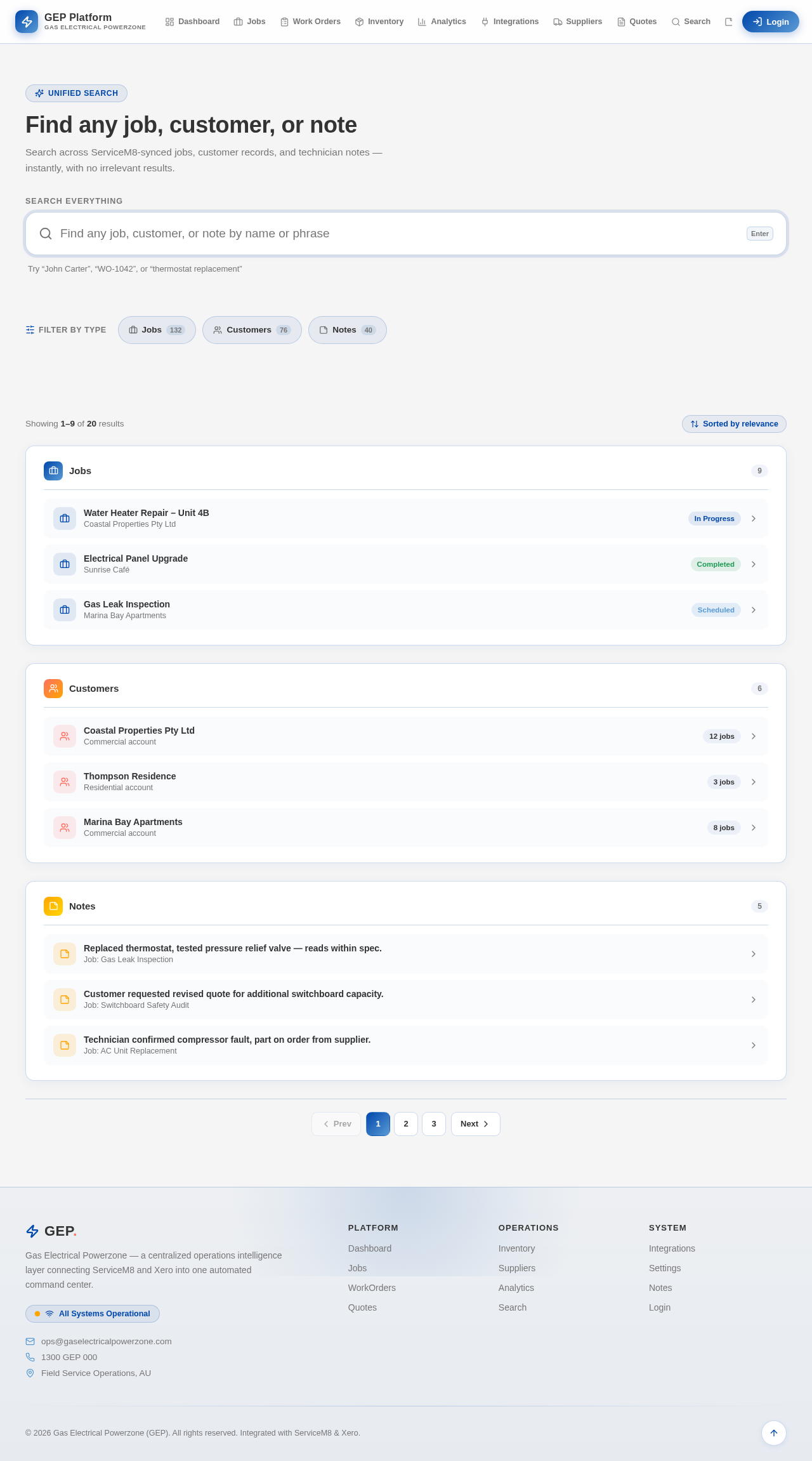 Search design preview