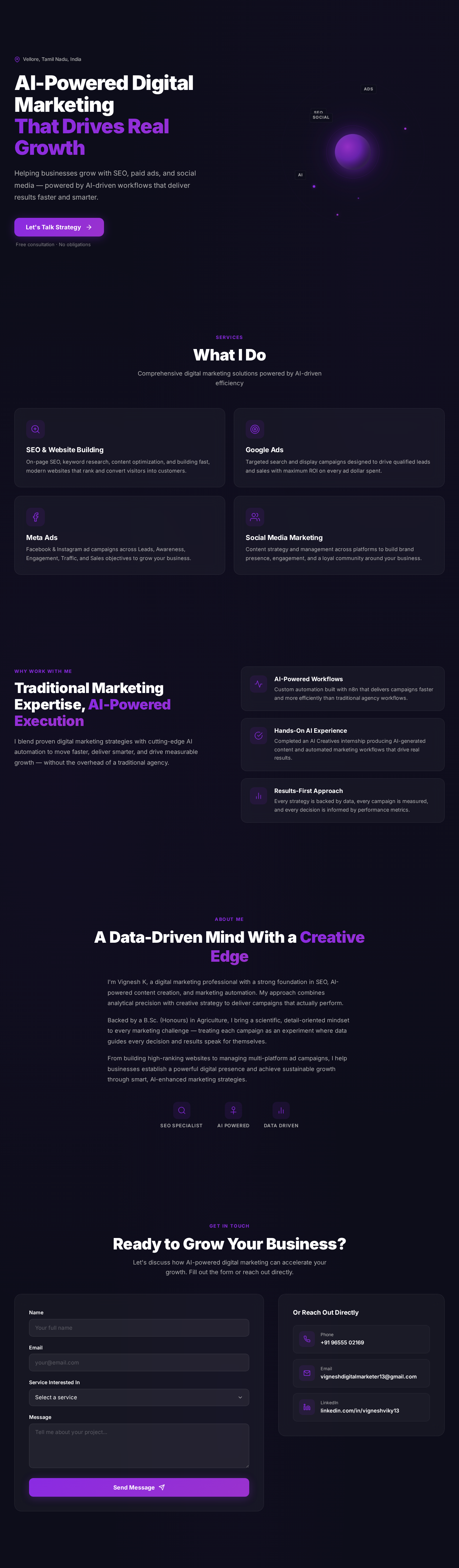 Landing Page design preview
