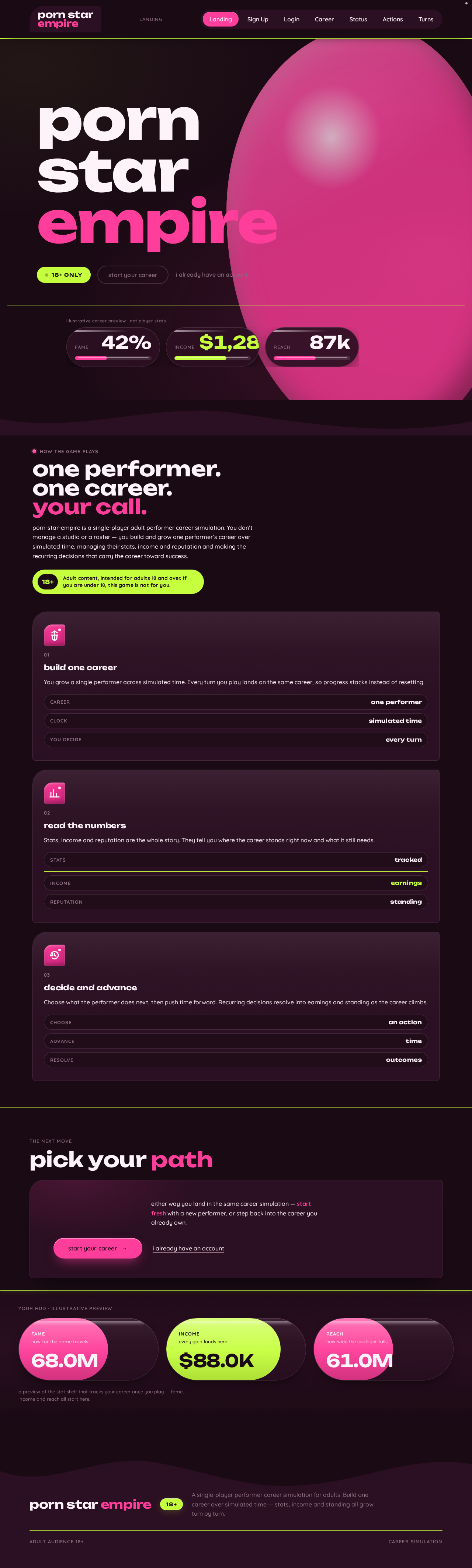 Landing design preview