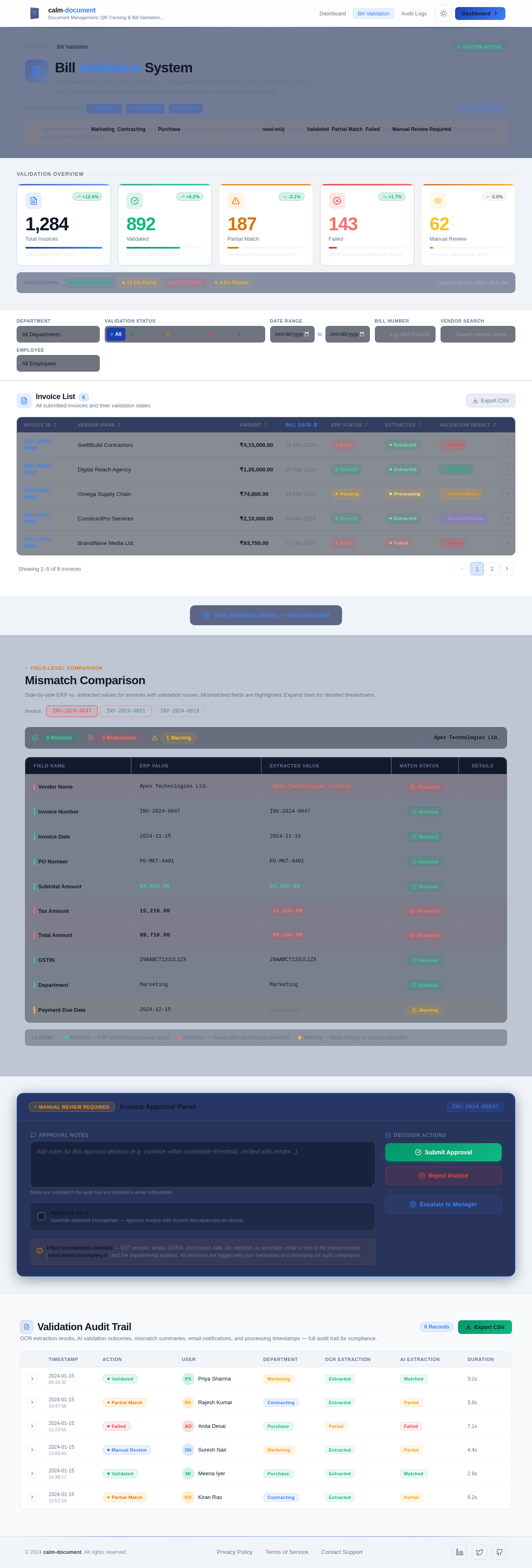 BillValidation design preview