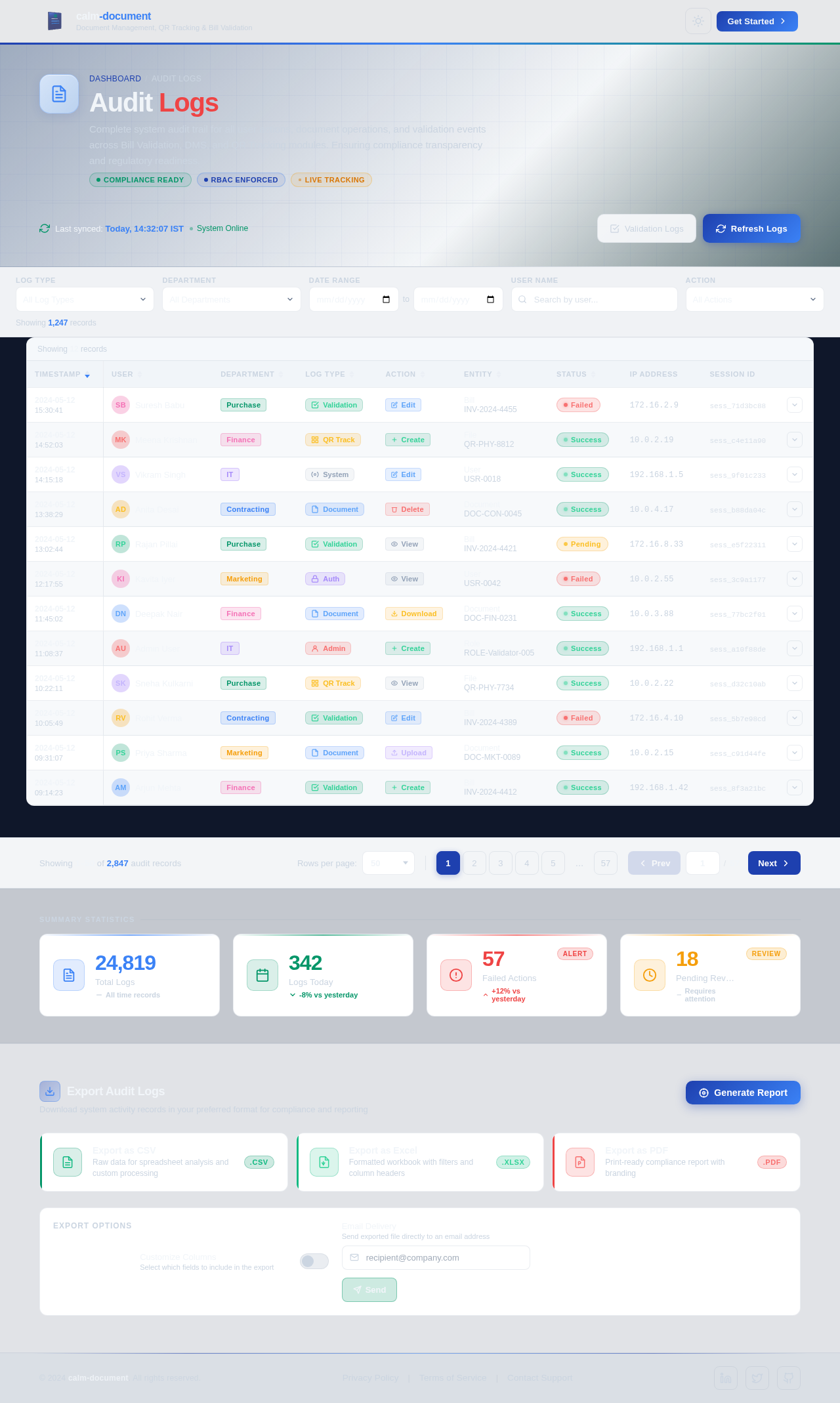 AuditLogs design preview