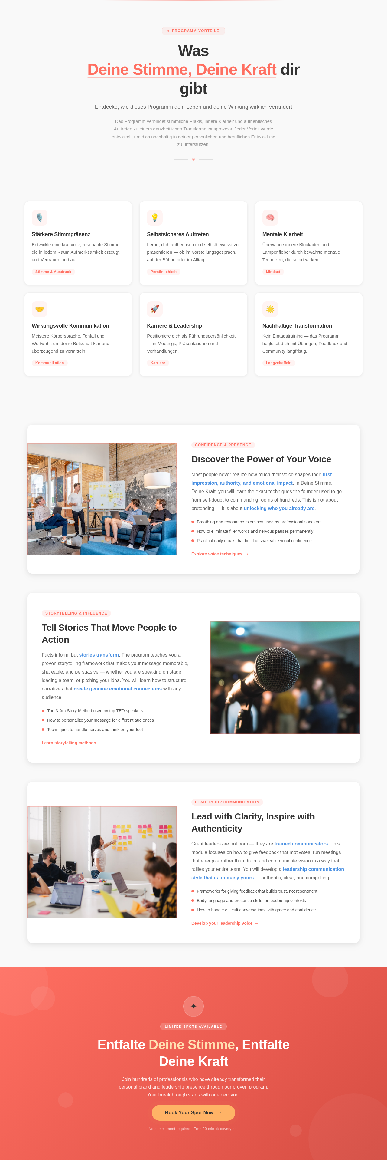 Benefits Section design preview
