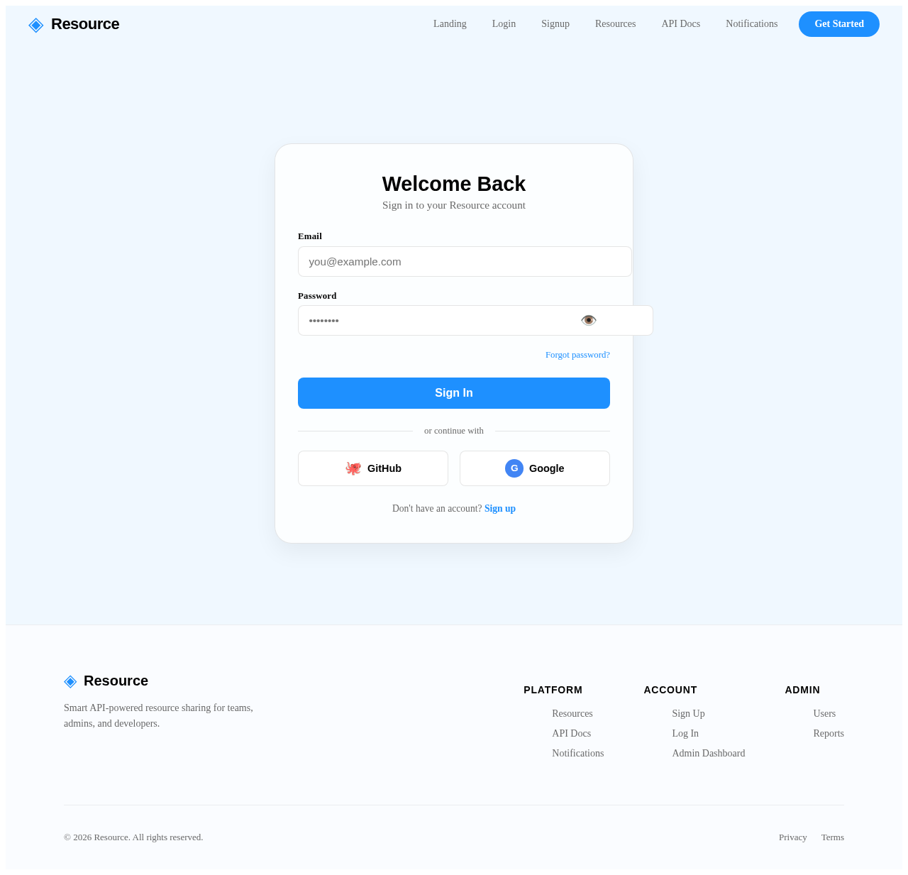 Login design preview