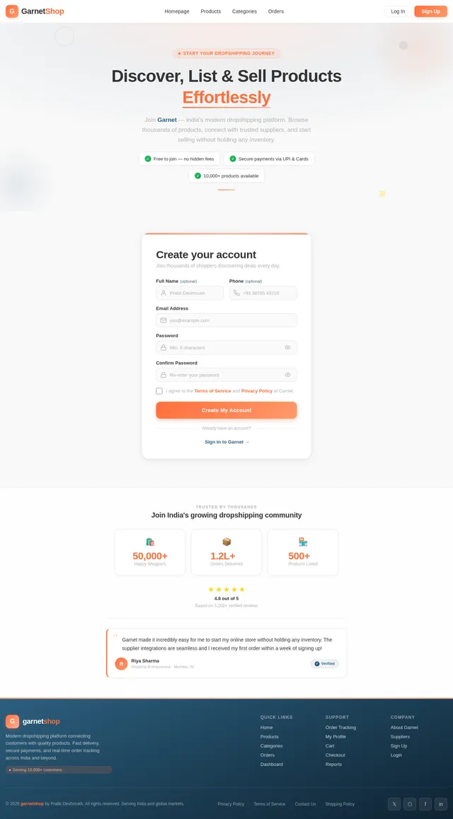Signup