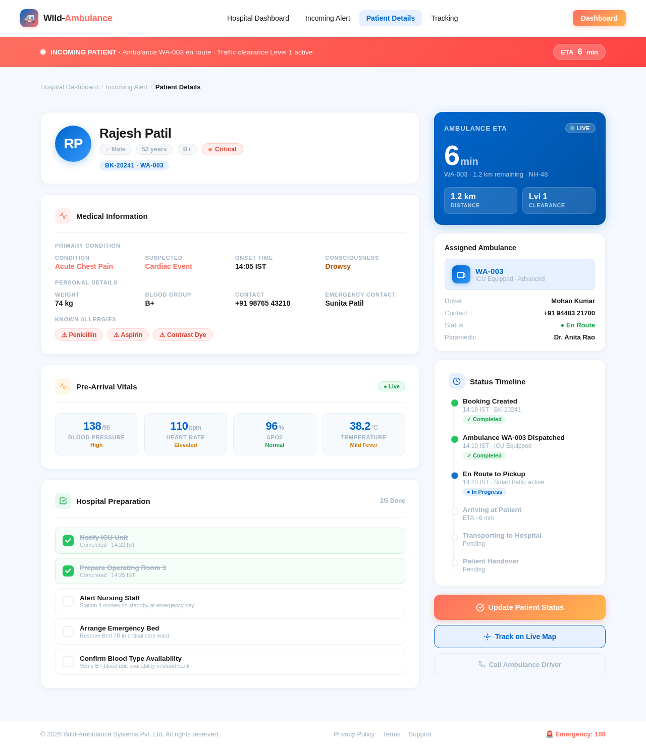 Patient Details design preview