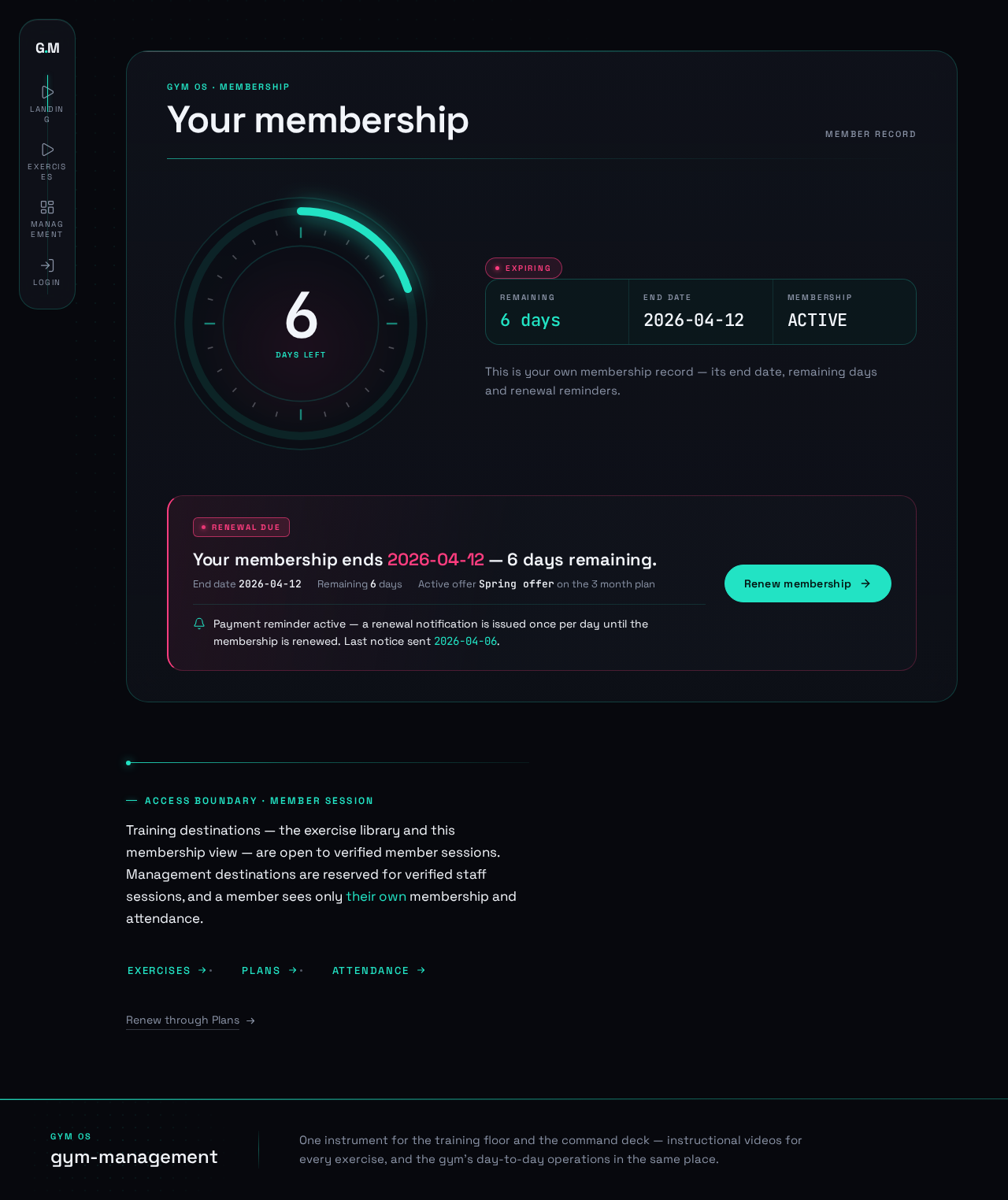Membership design preview