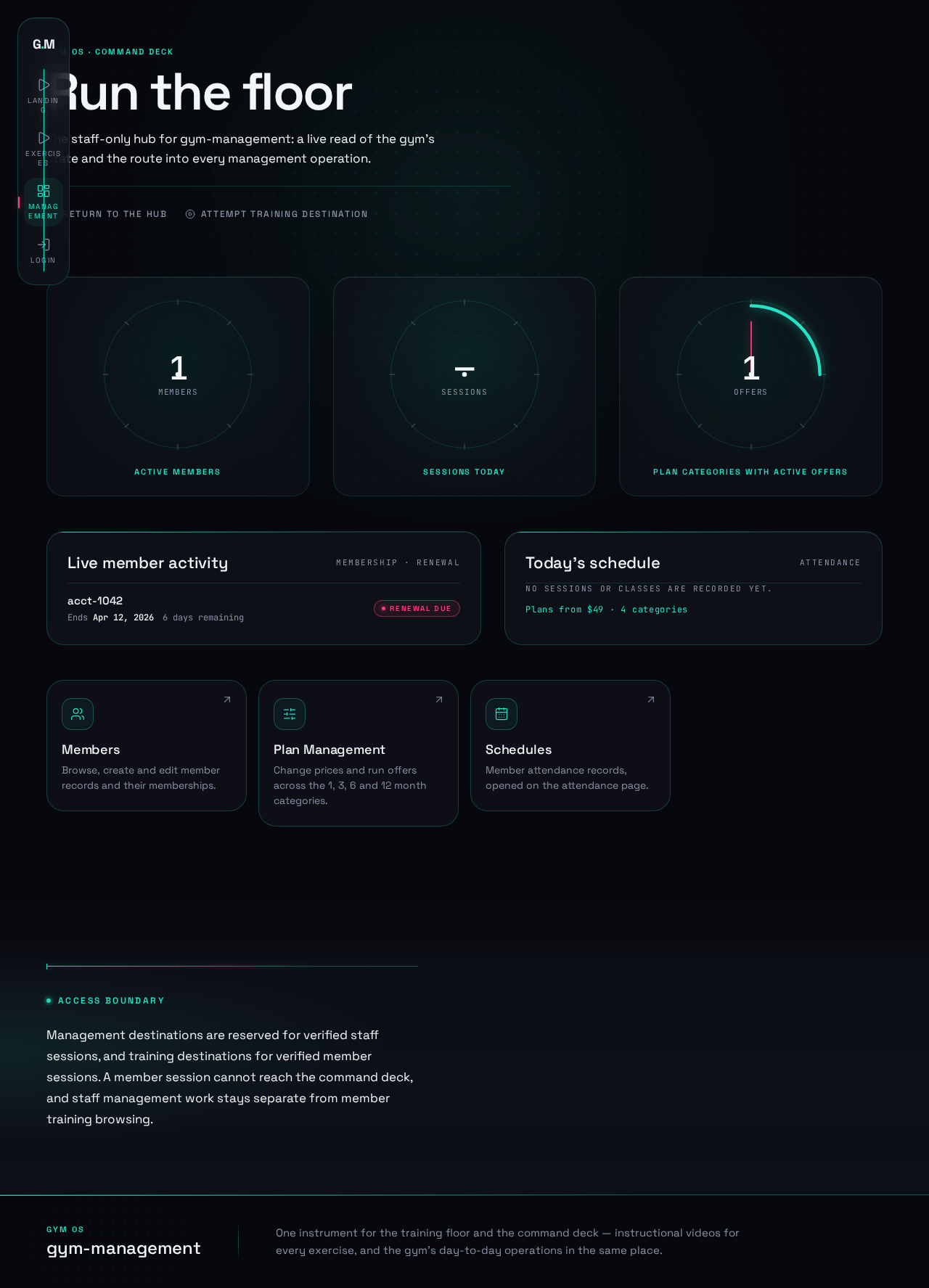Management design preview