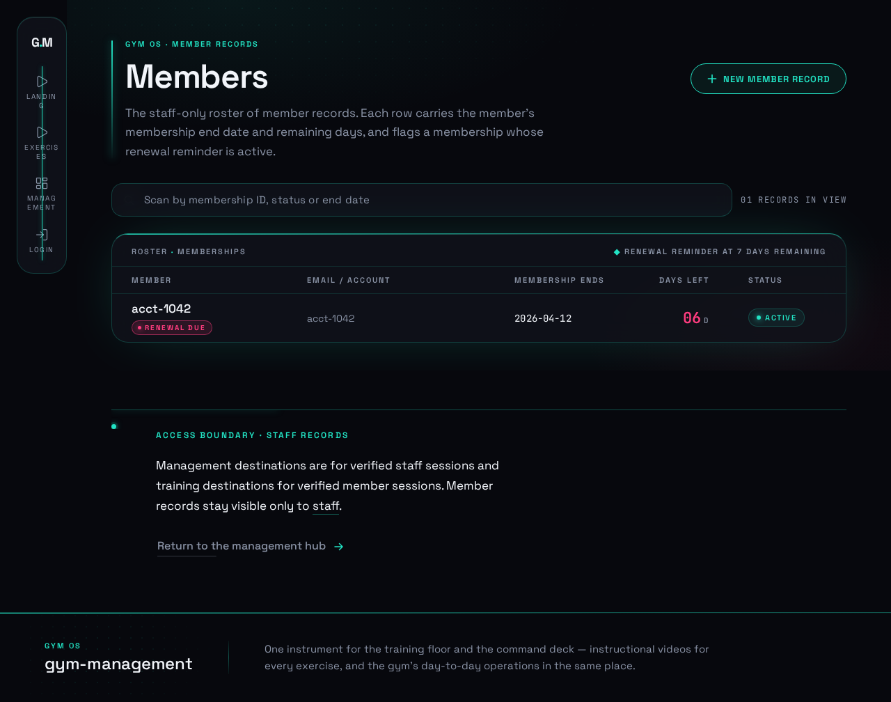 Members design preview