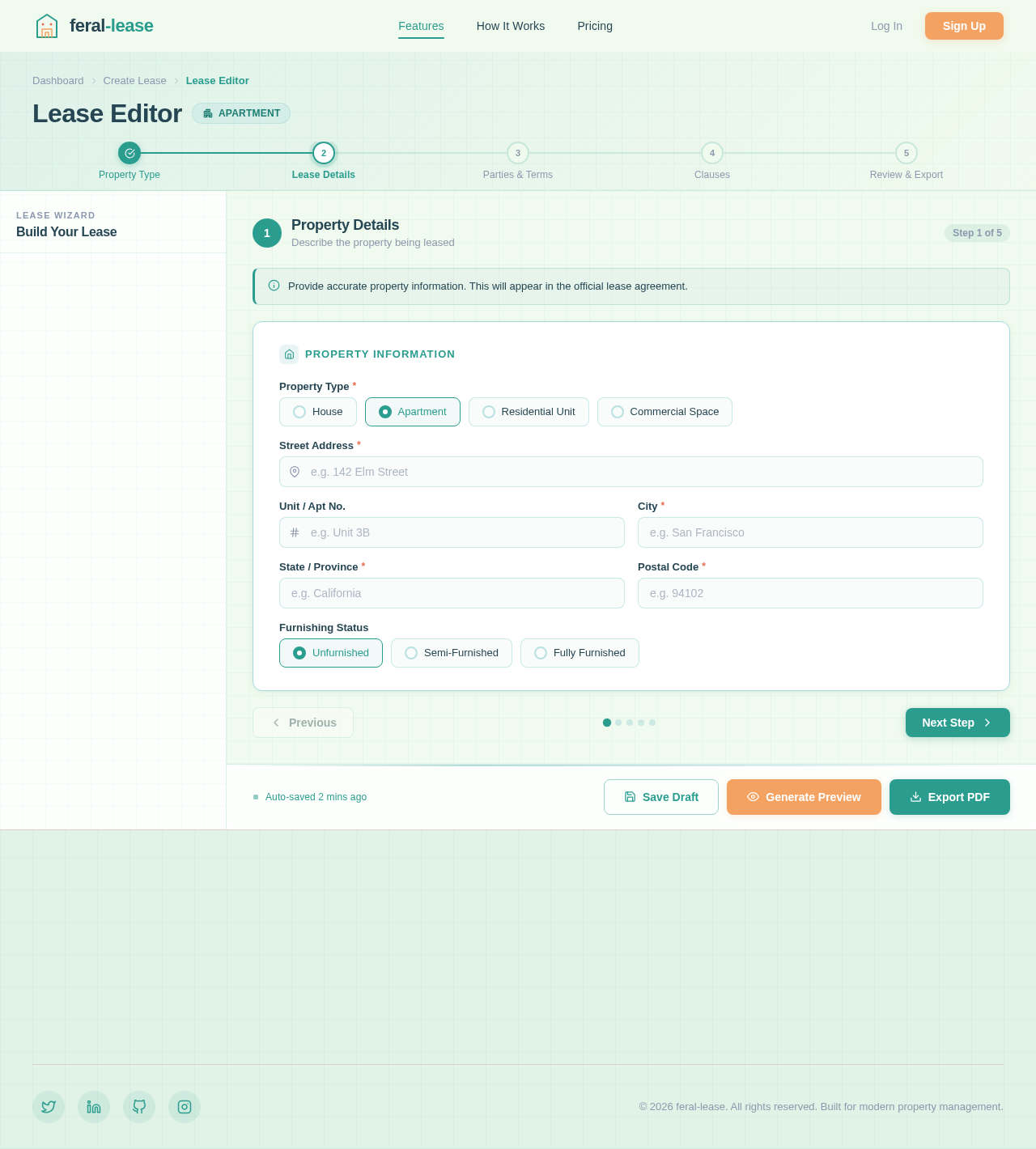 LeaseEditor design preview