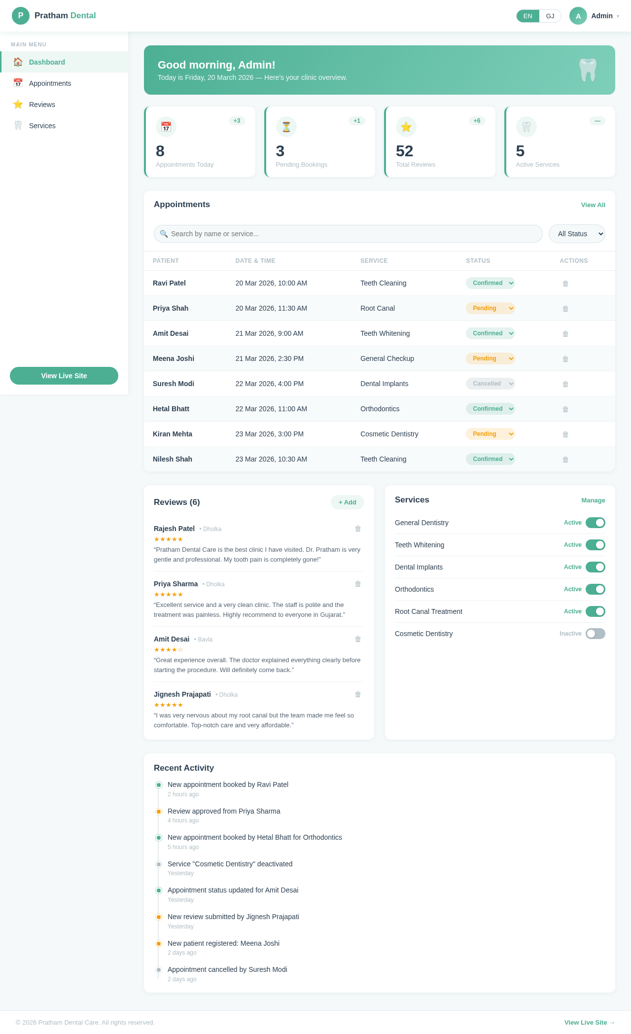 Dashboard design preview