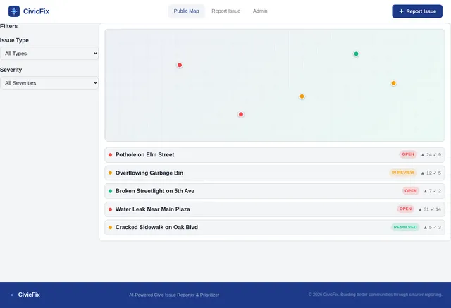 Public Map Dashboard