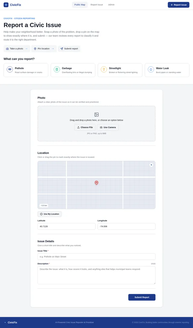 Citizen Report Issue