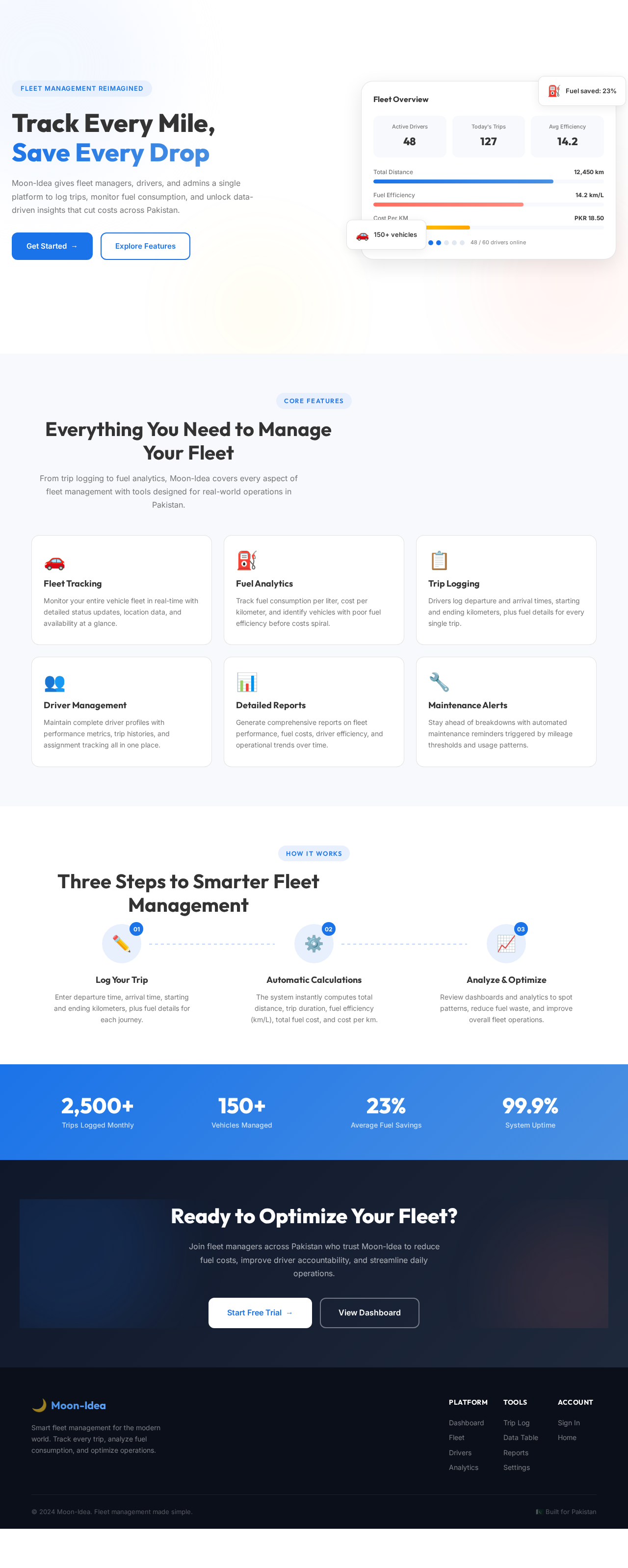 Landing design preview
