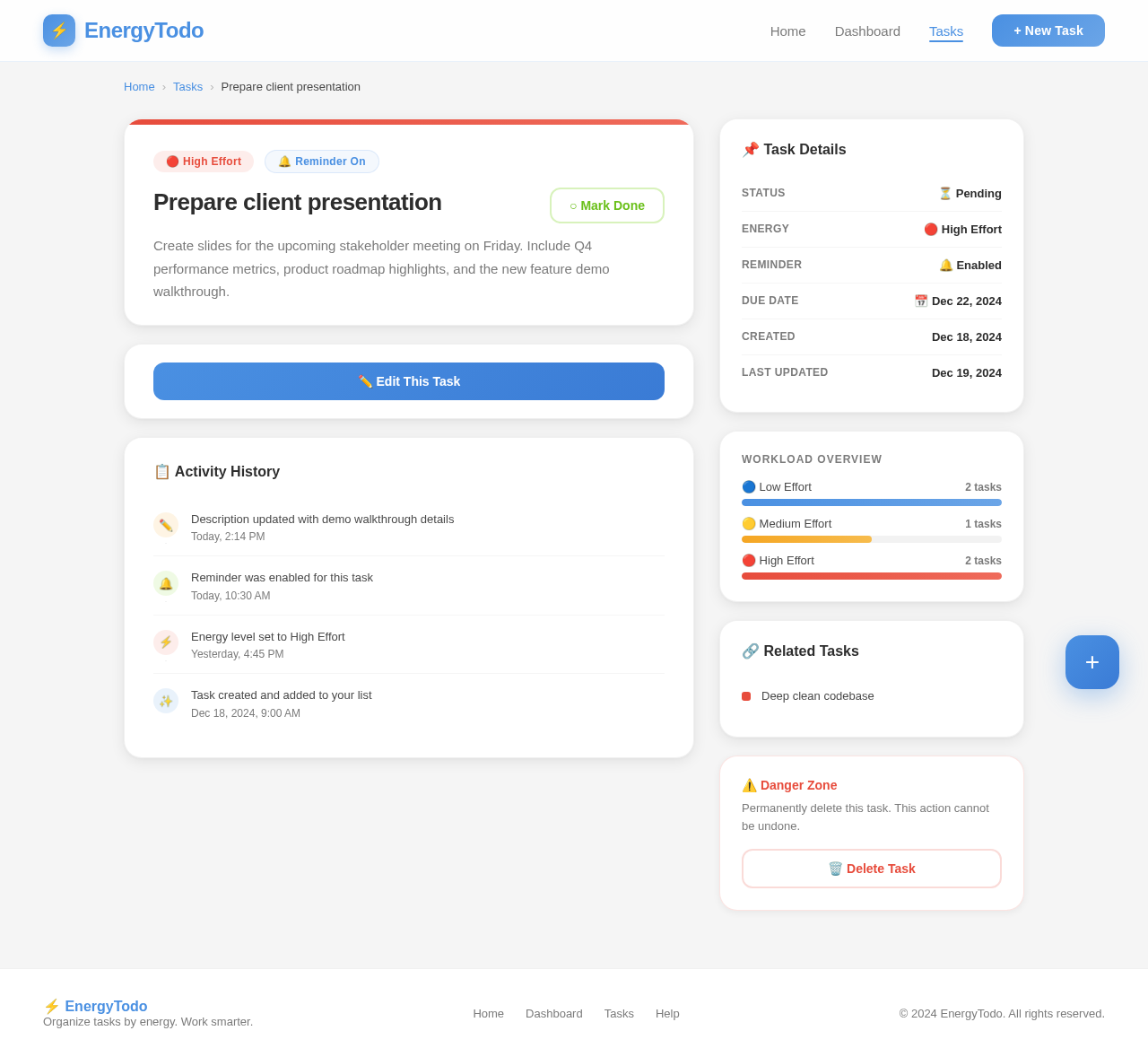 TaskDetail design preview