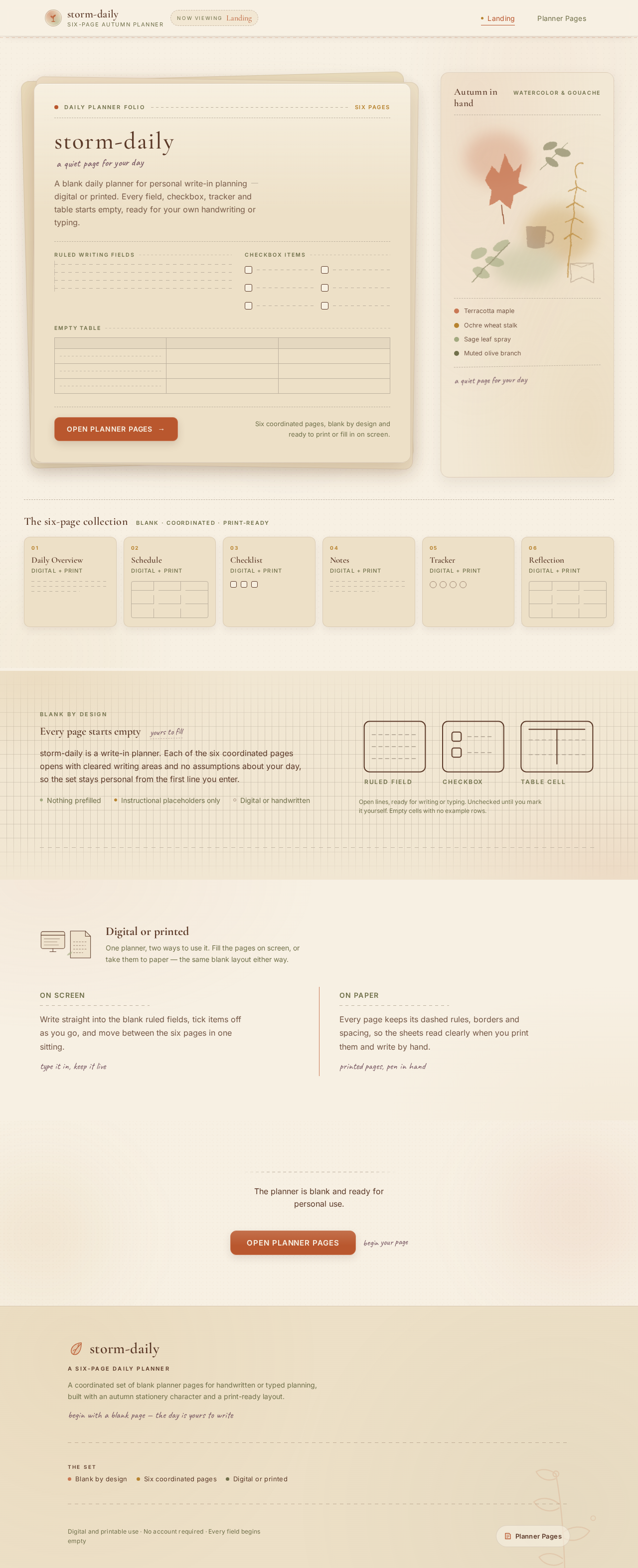 Landing design preview