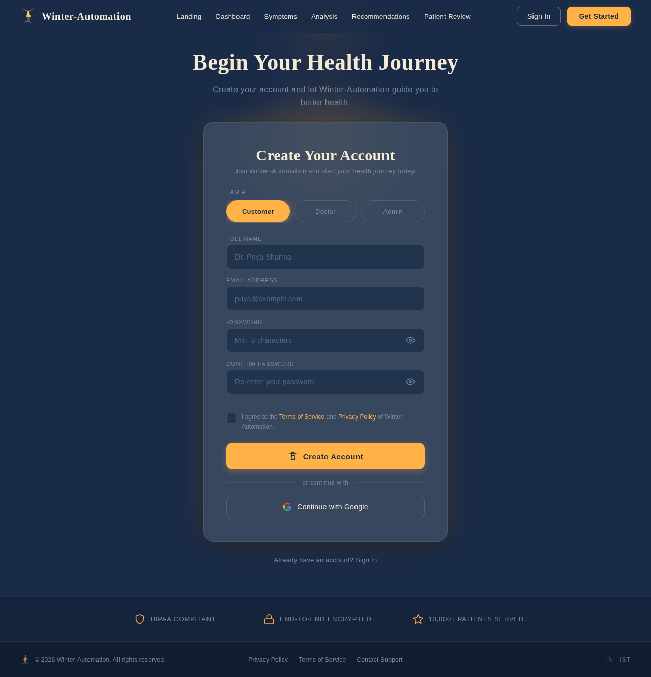 Signup design preview