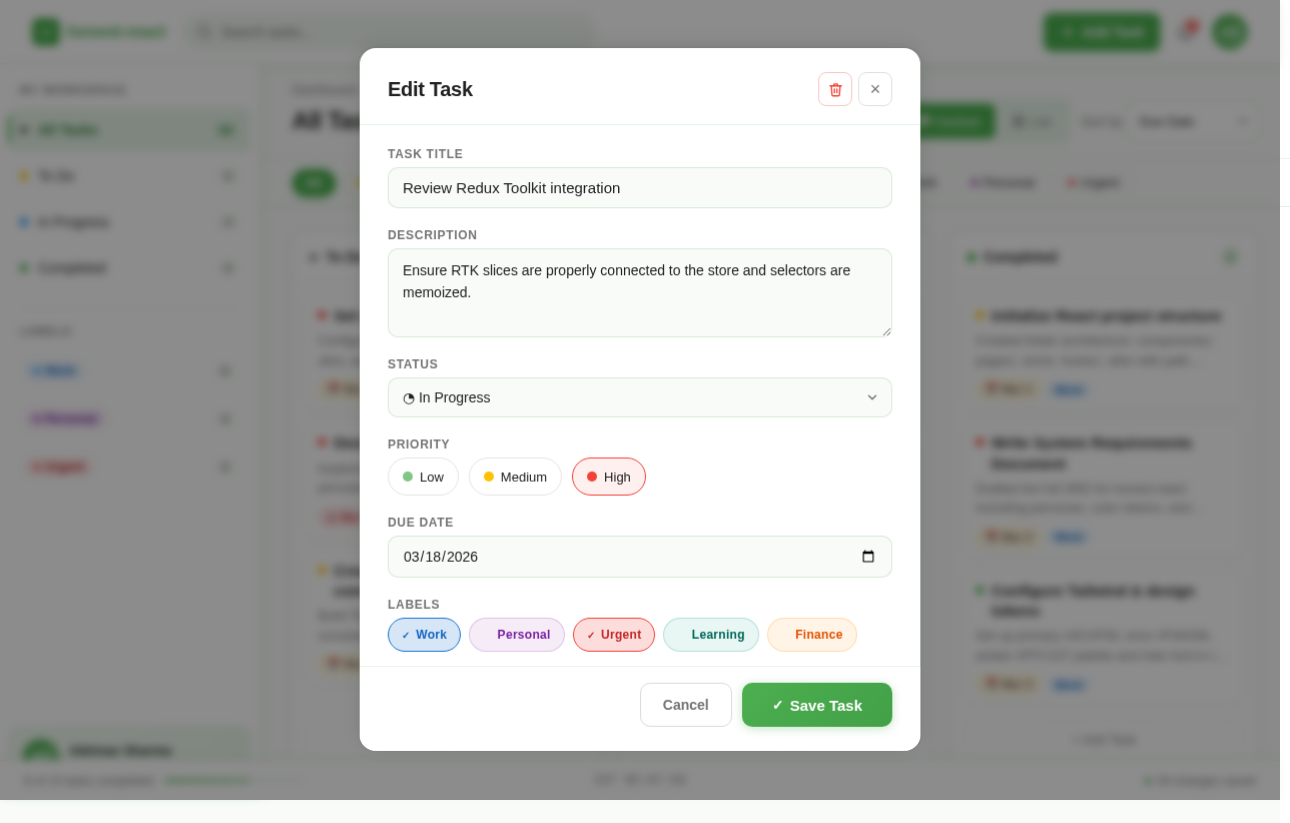 Task design preview