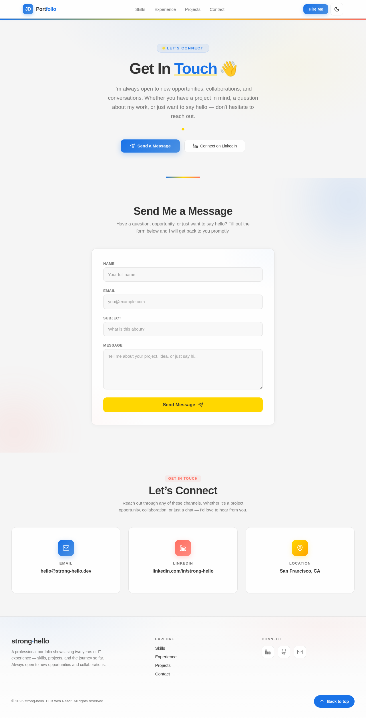 Contact design preview