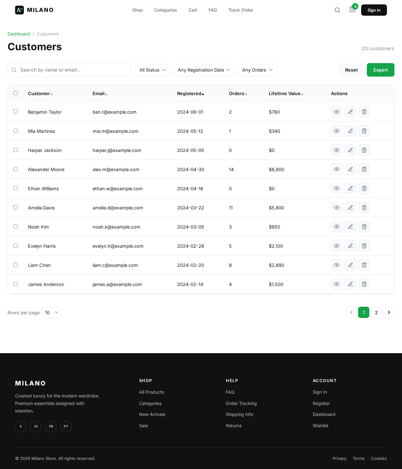 Customers design preview