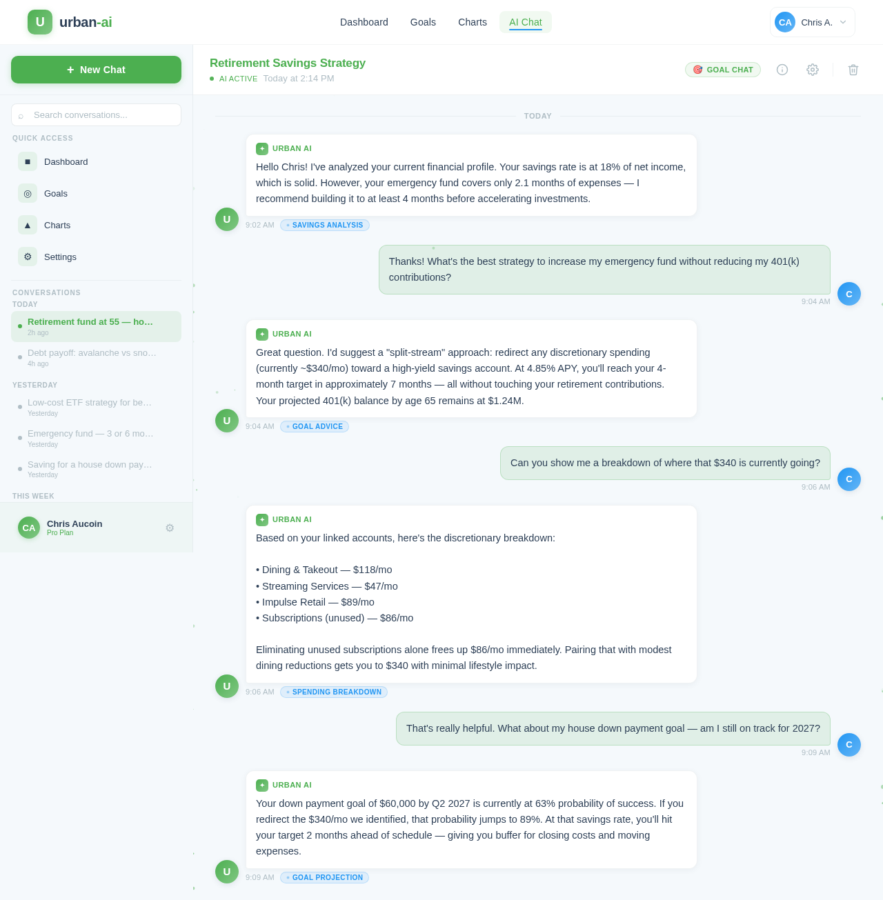 AI Chat design preview