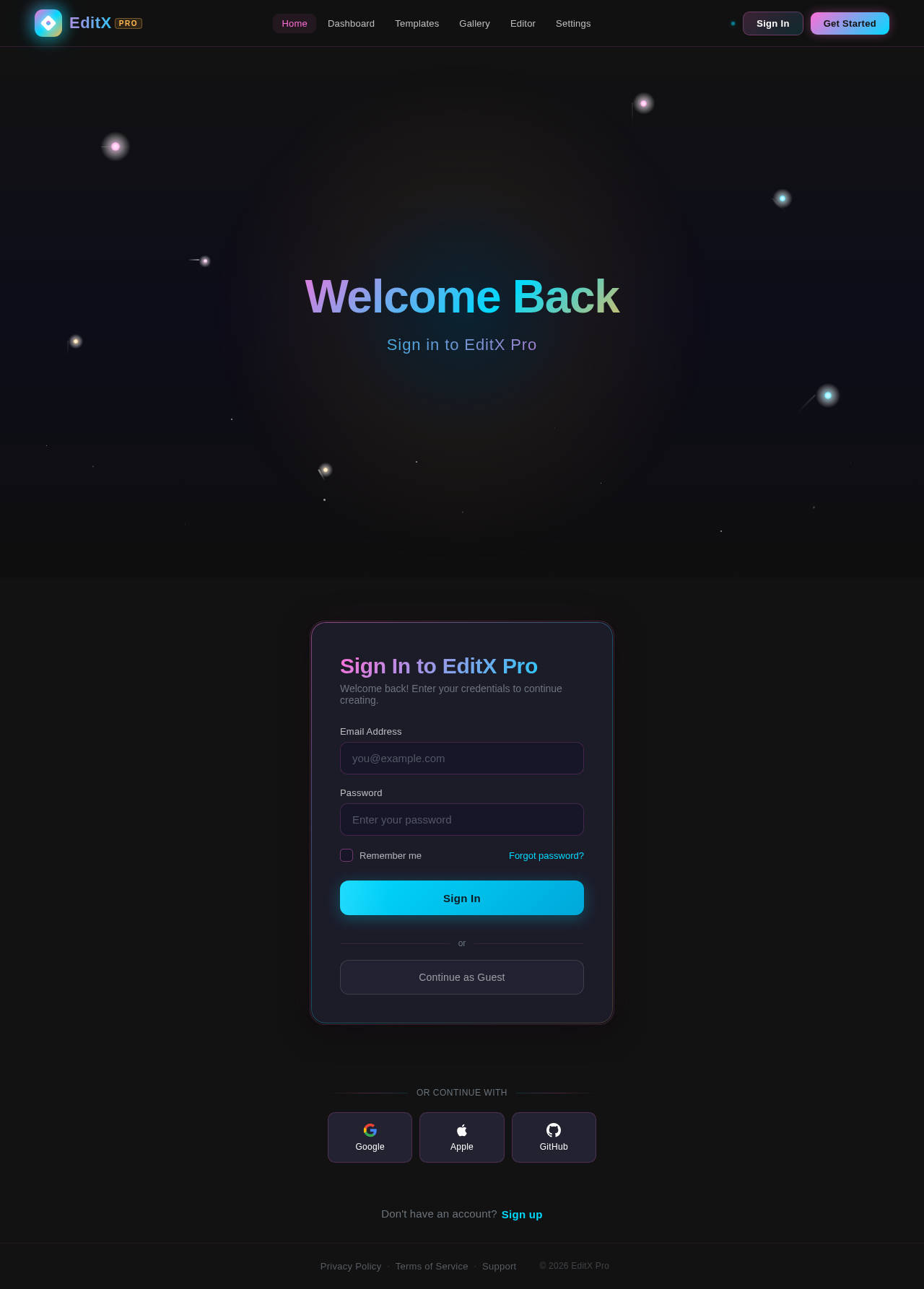 Login design preview