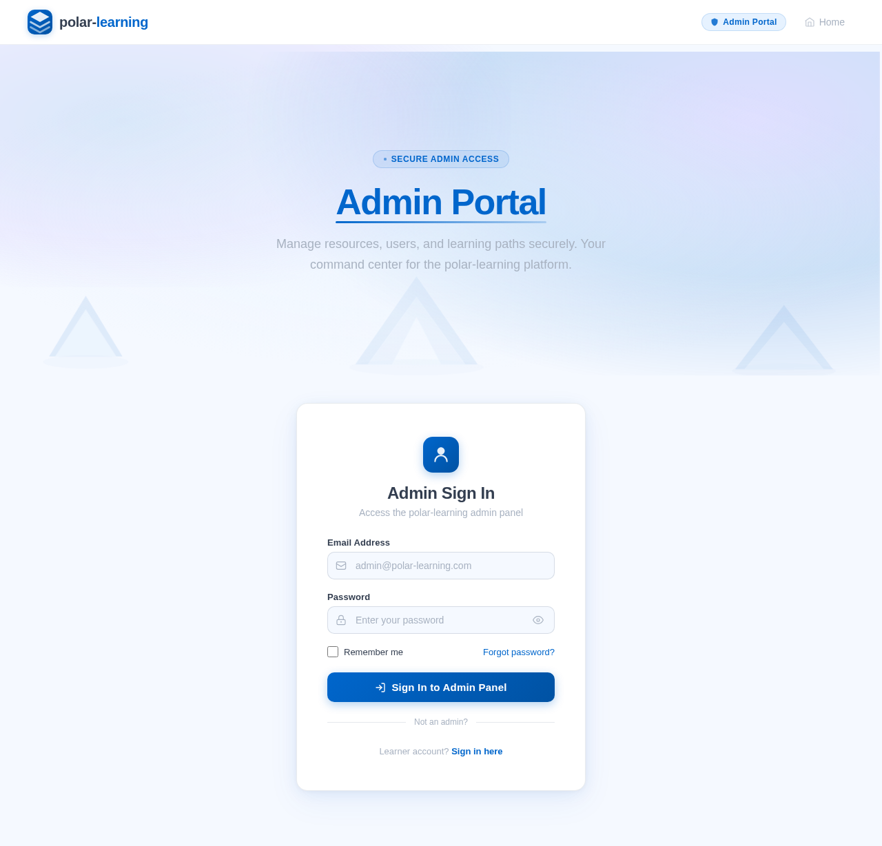 AdminLogin design preview
