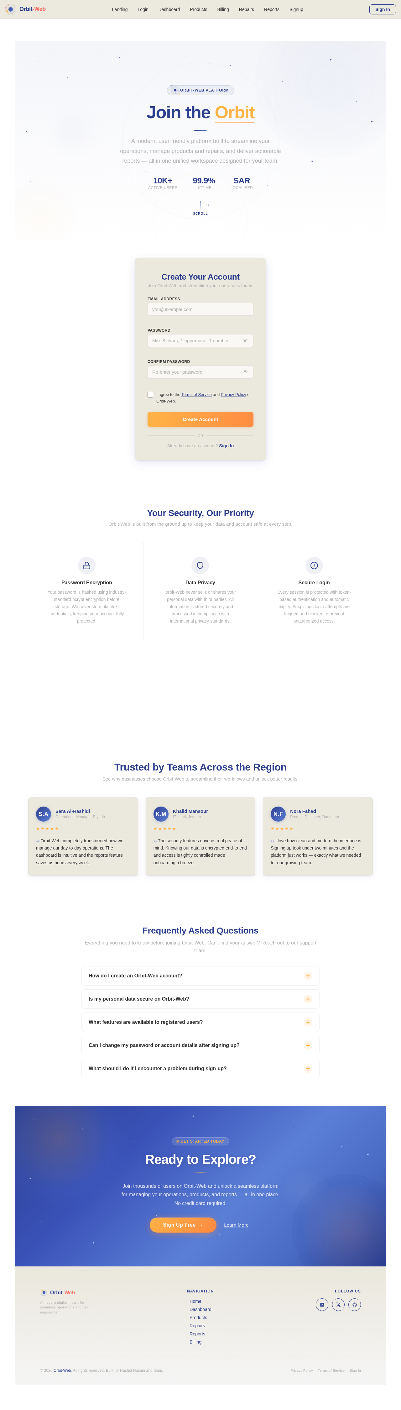 Signup design preview