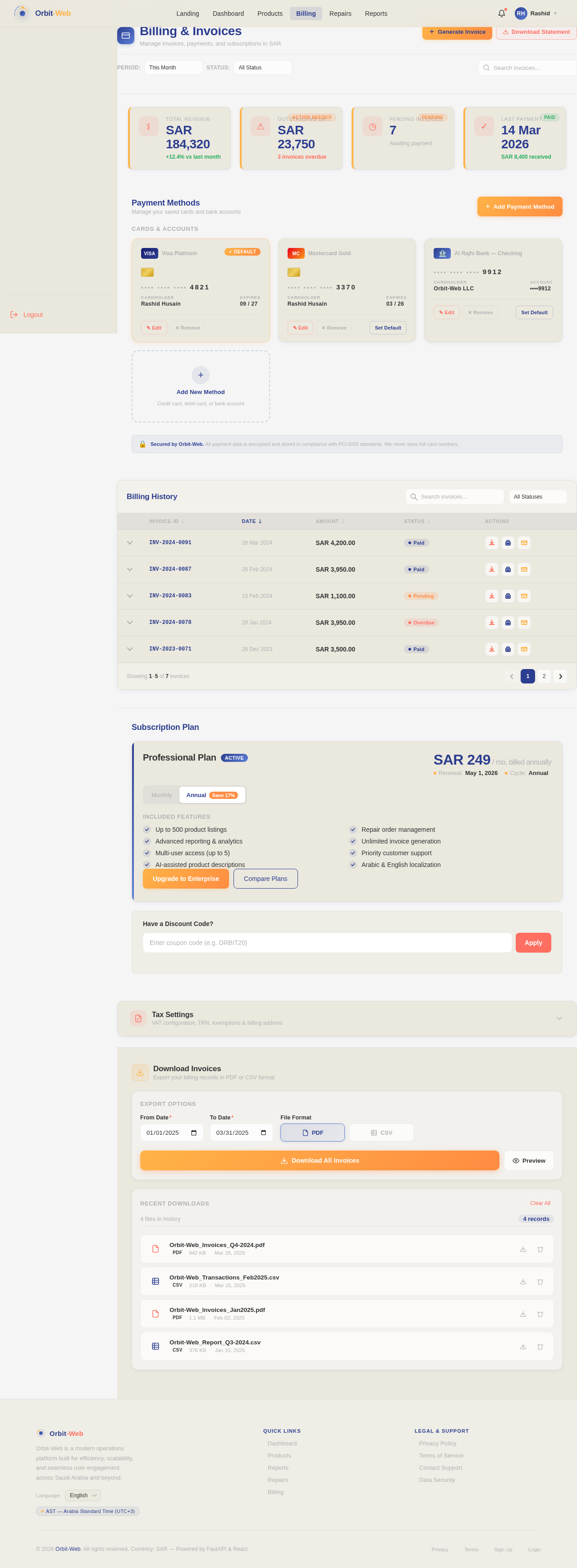 Billing design preview