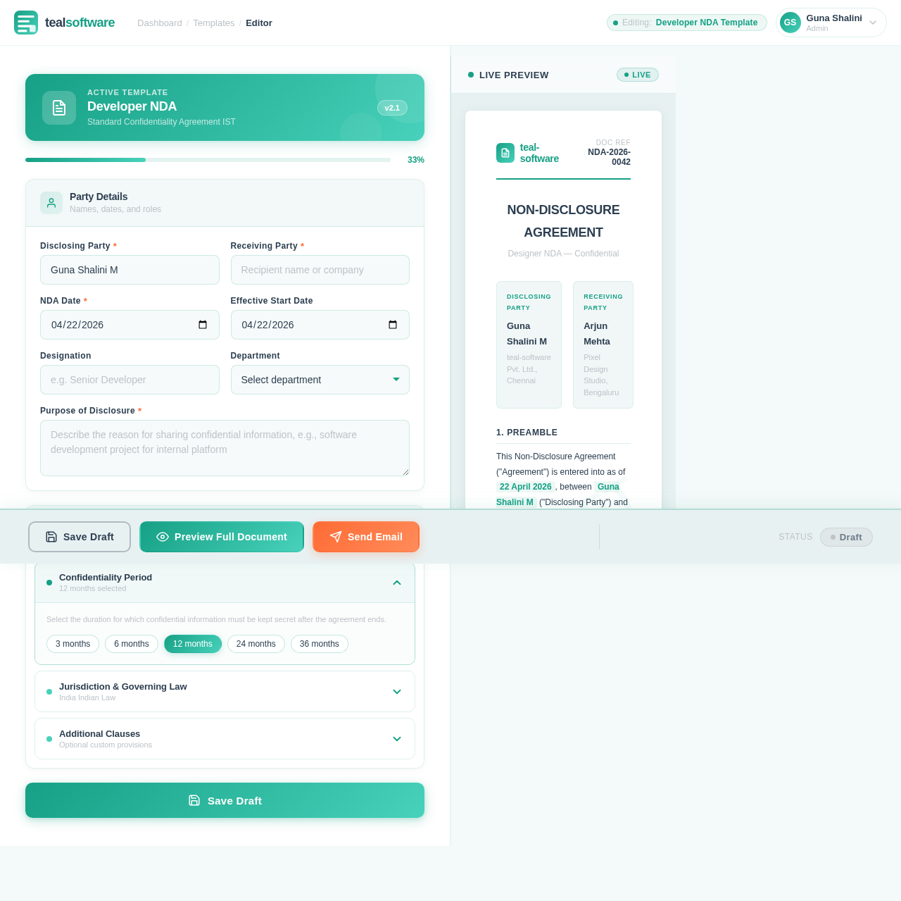 Editor design preview