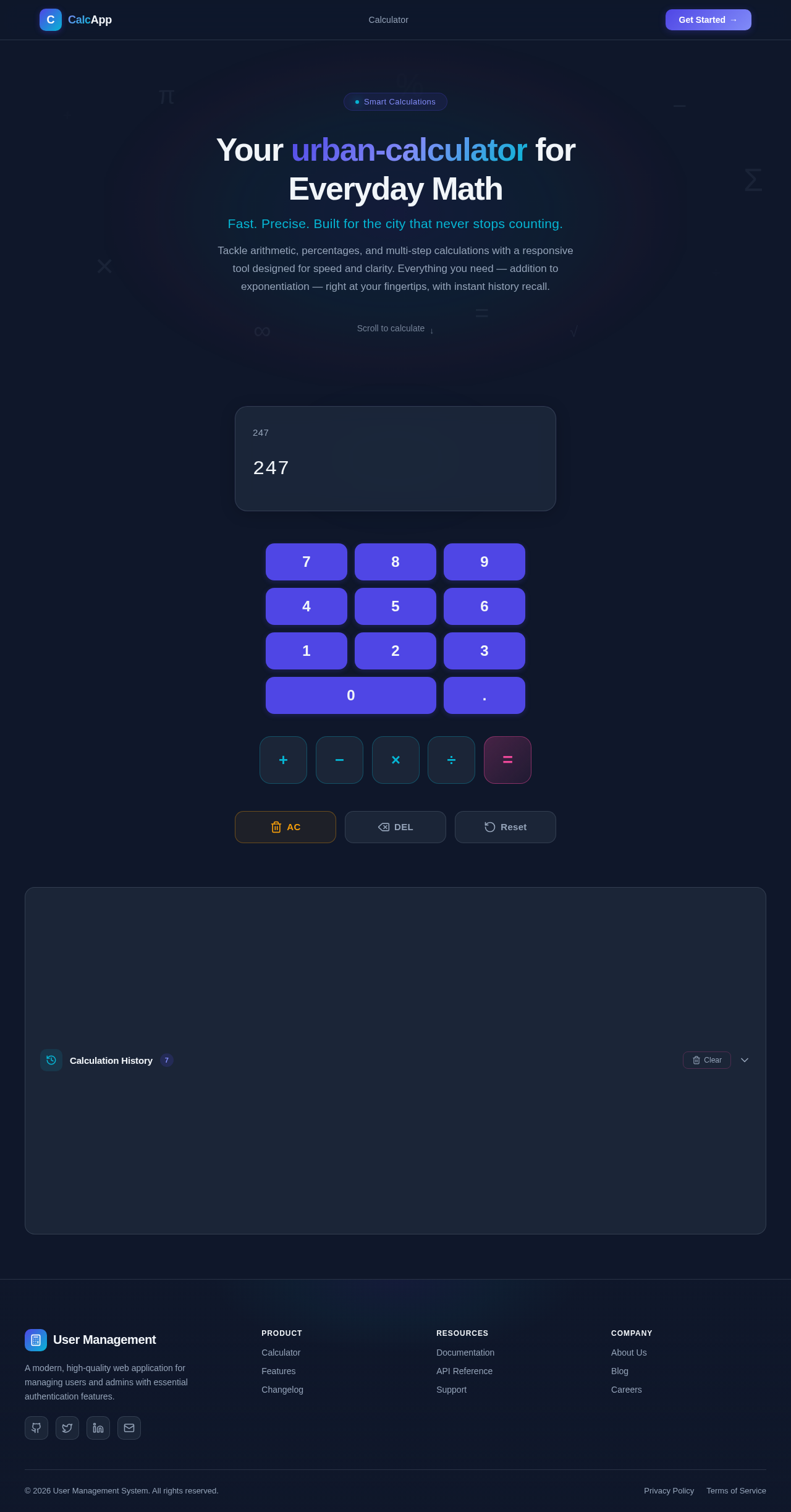 Calculator design preview