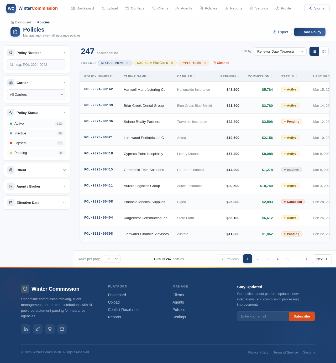 Policies design preview