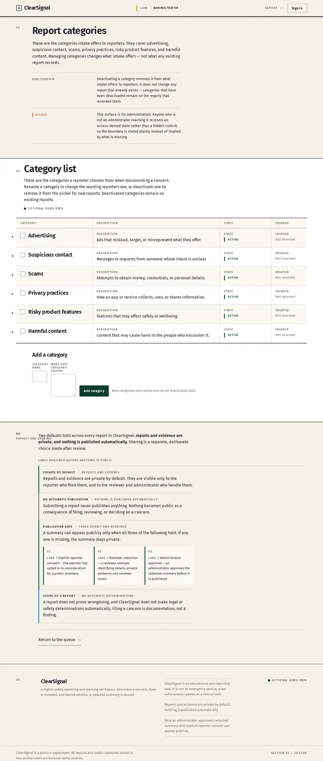 Categories