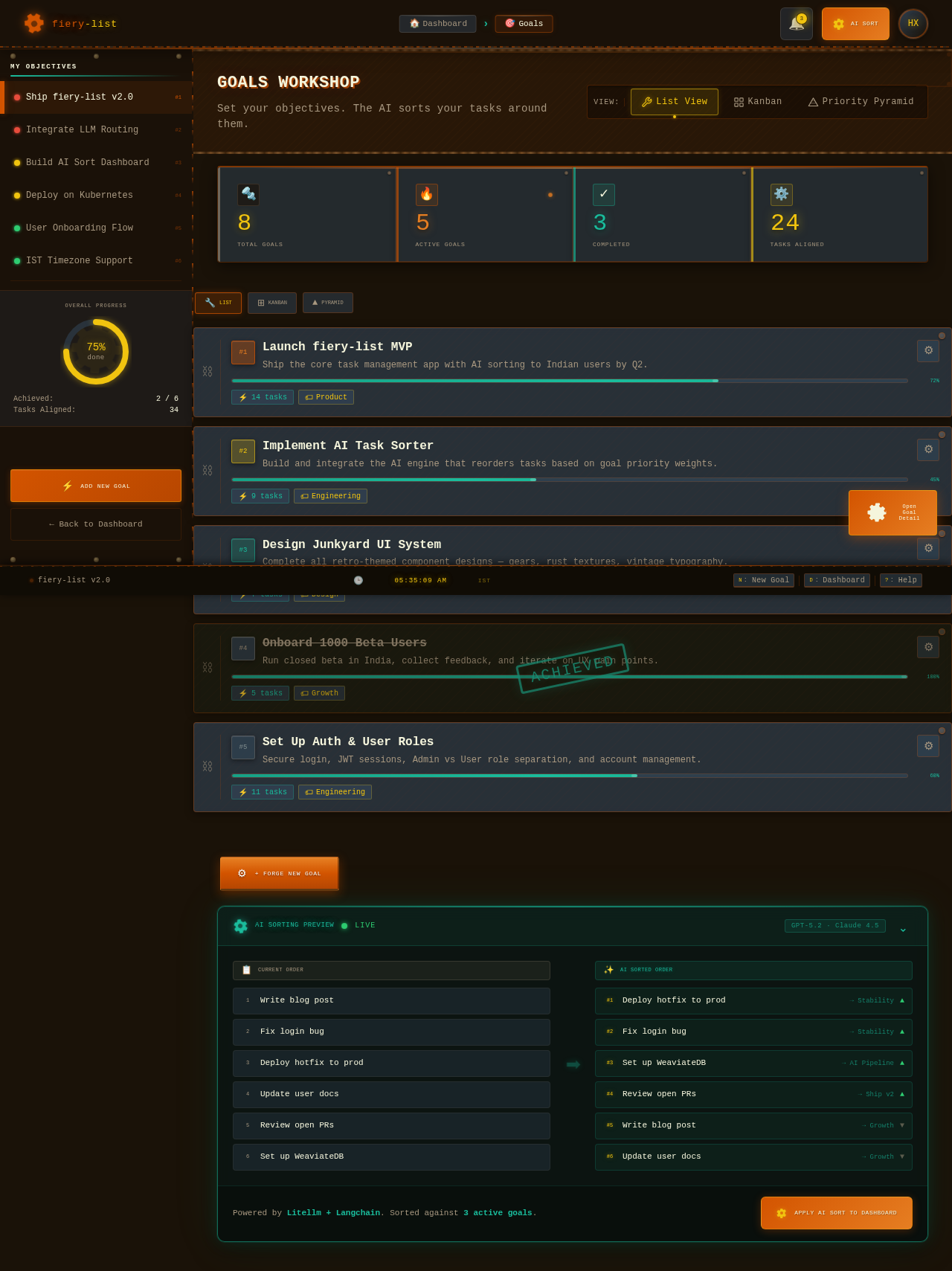Goals design preview