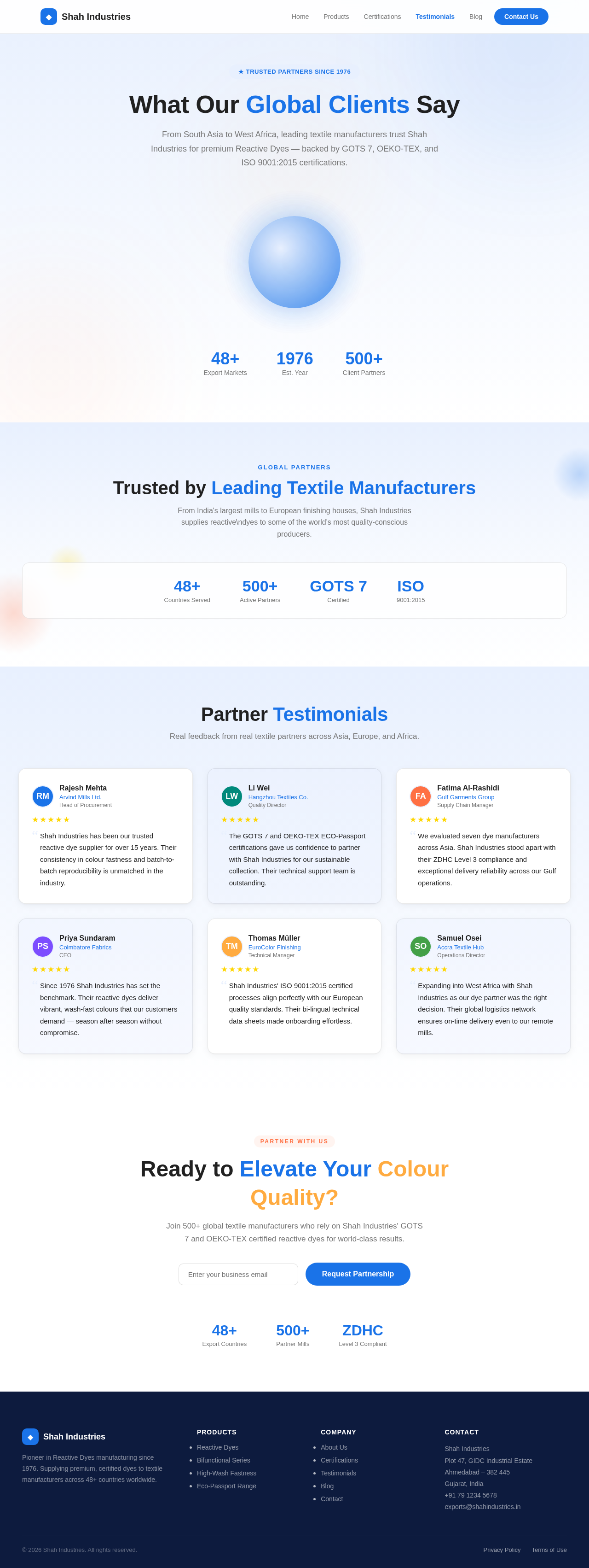Testimonials design preview