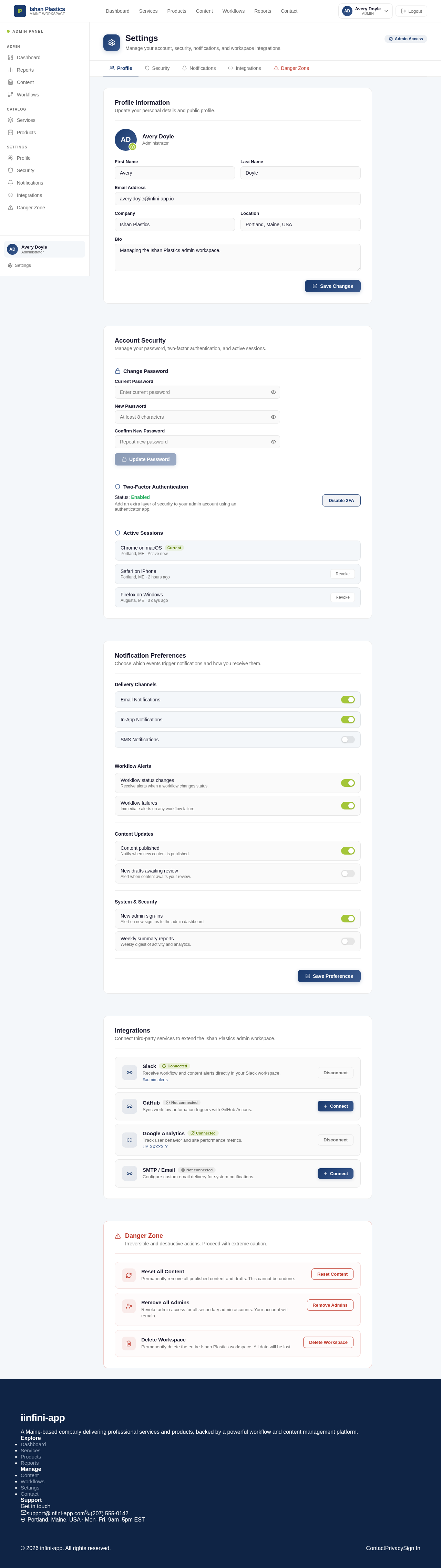 Settings design preview