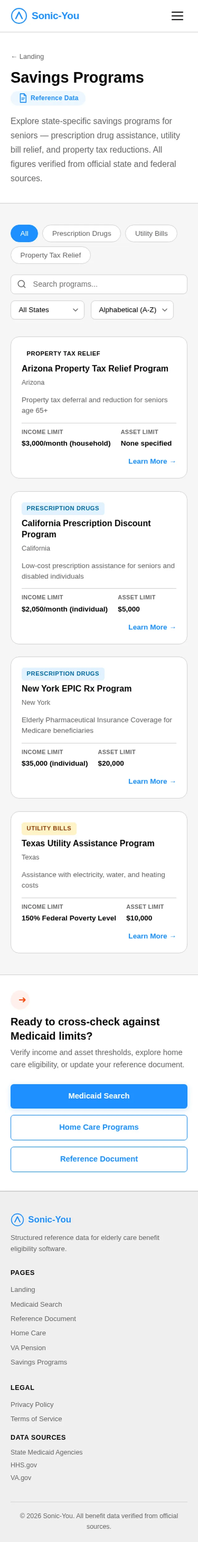 Savings Programs