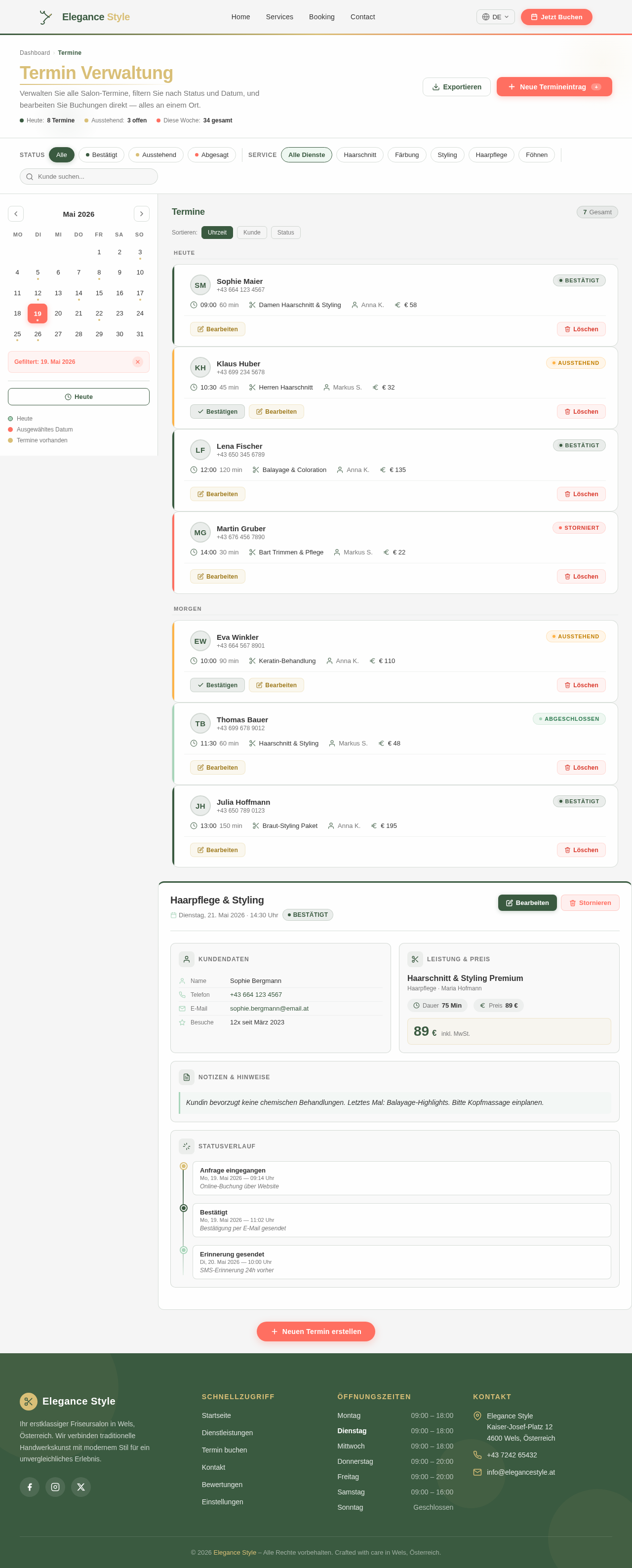 Appointments design preview