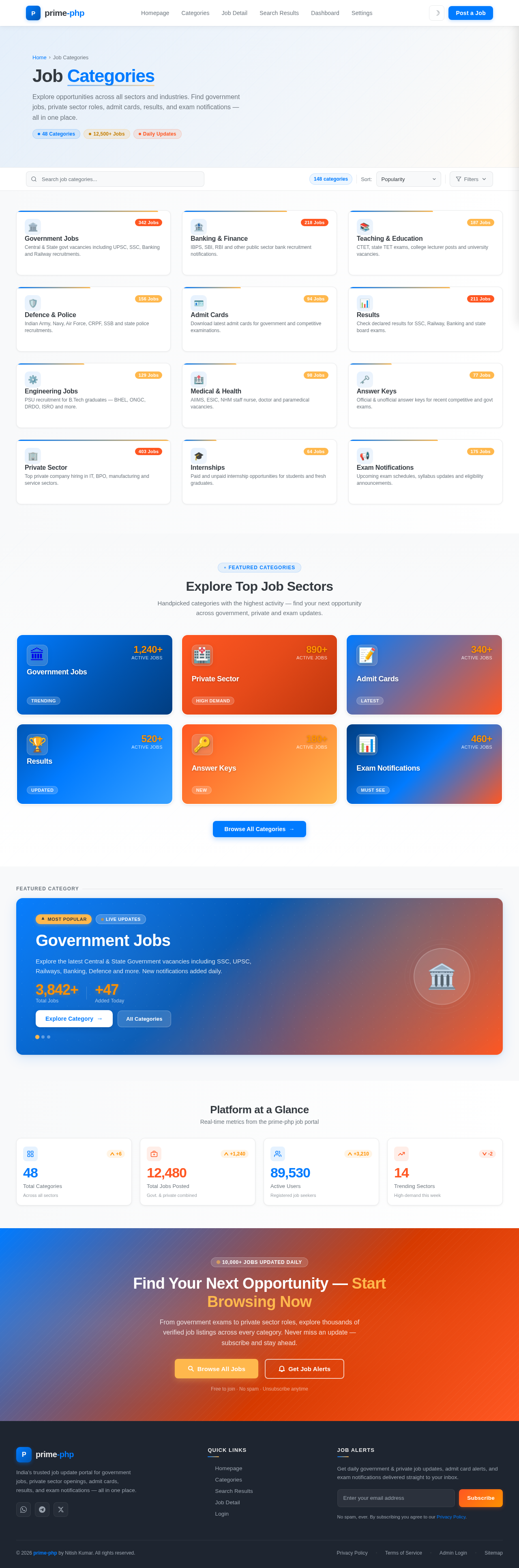 Categories design preview