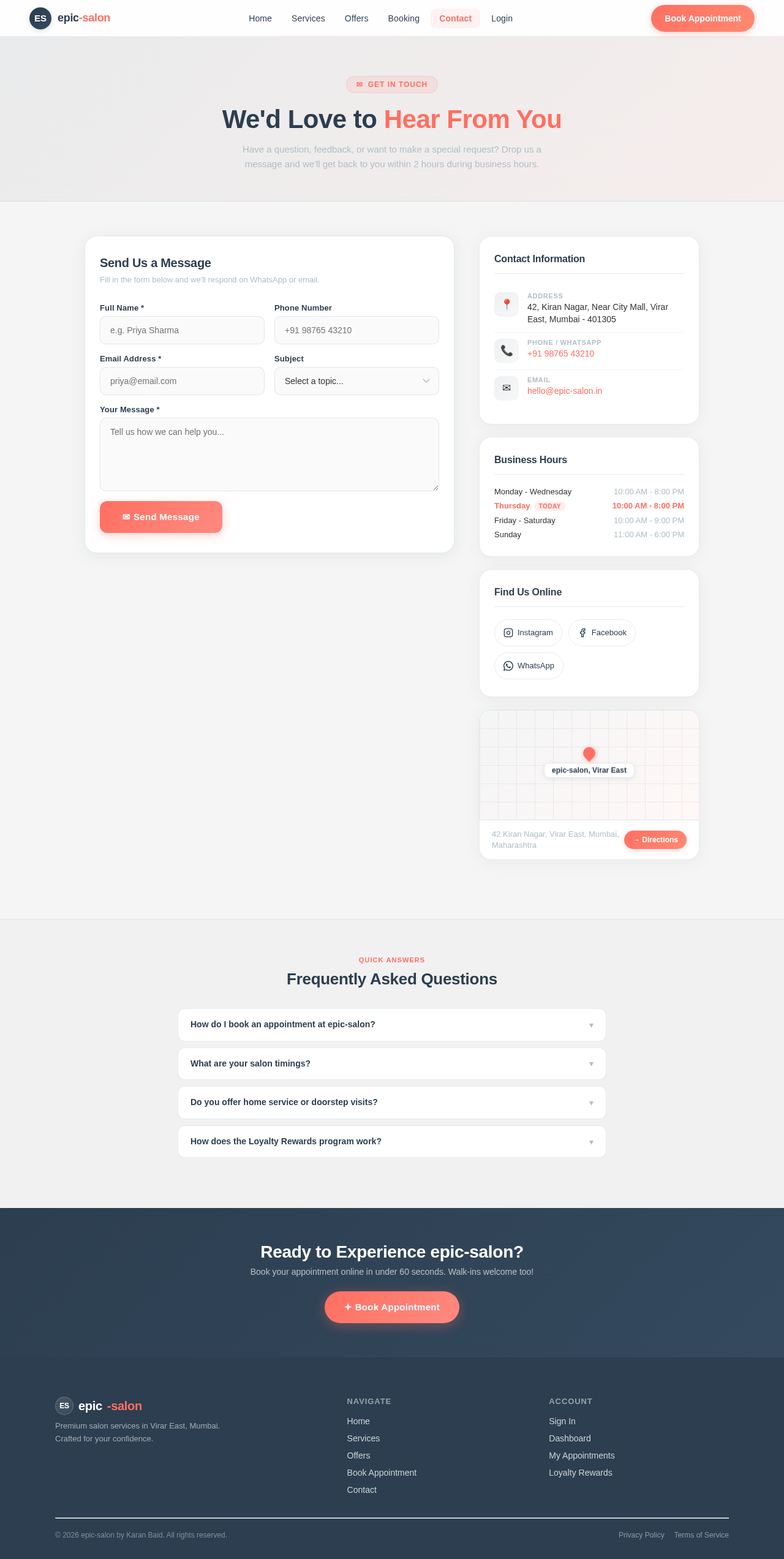 Contact design preview